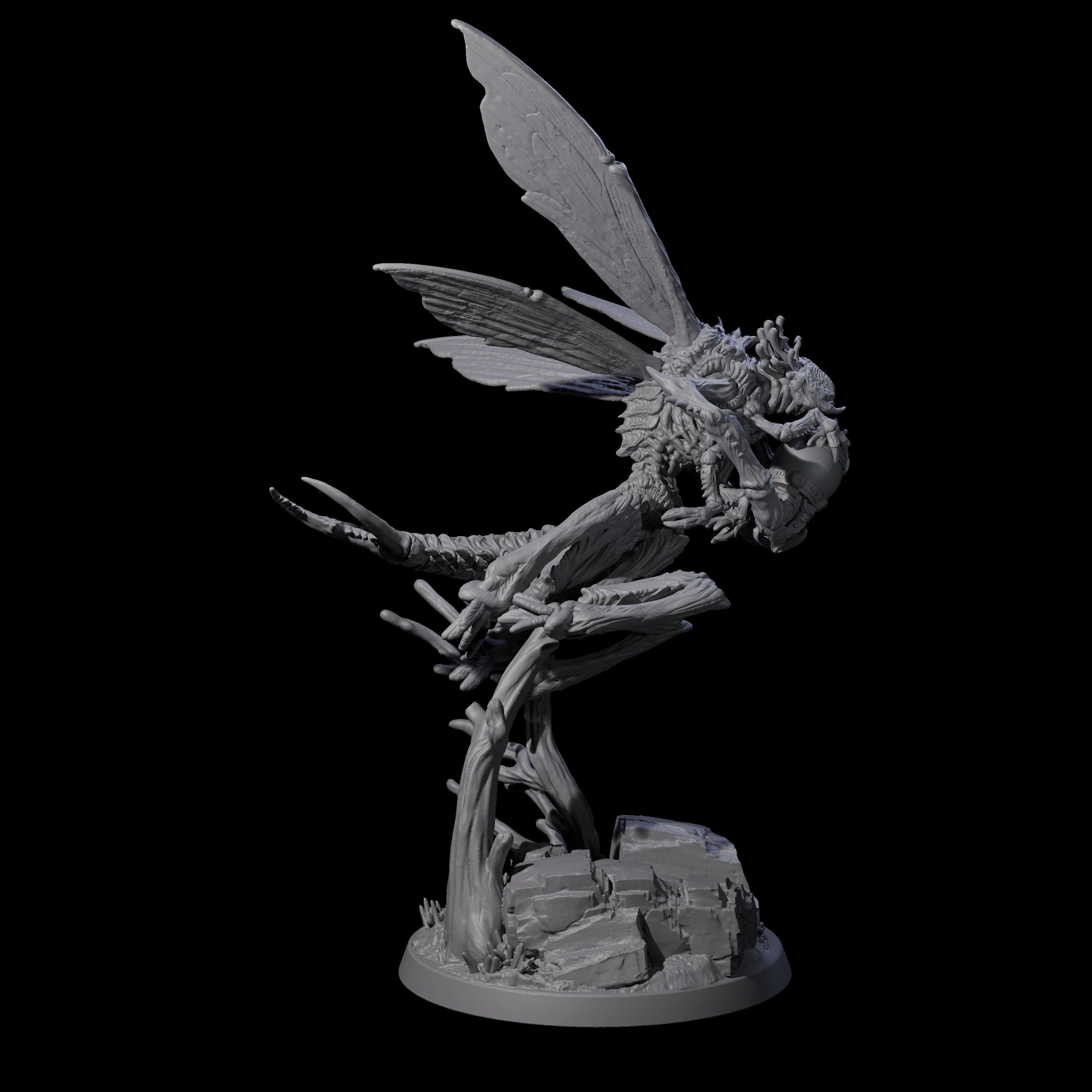 Fluttering Mi-Go Flyer Miniature for Dungeons and Dragons, Pathfinder or other TTRPGs