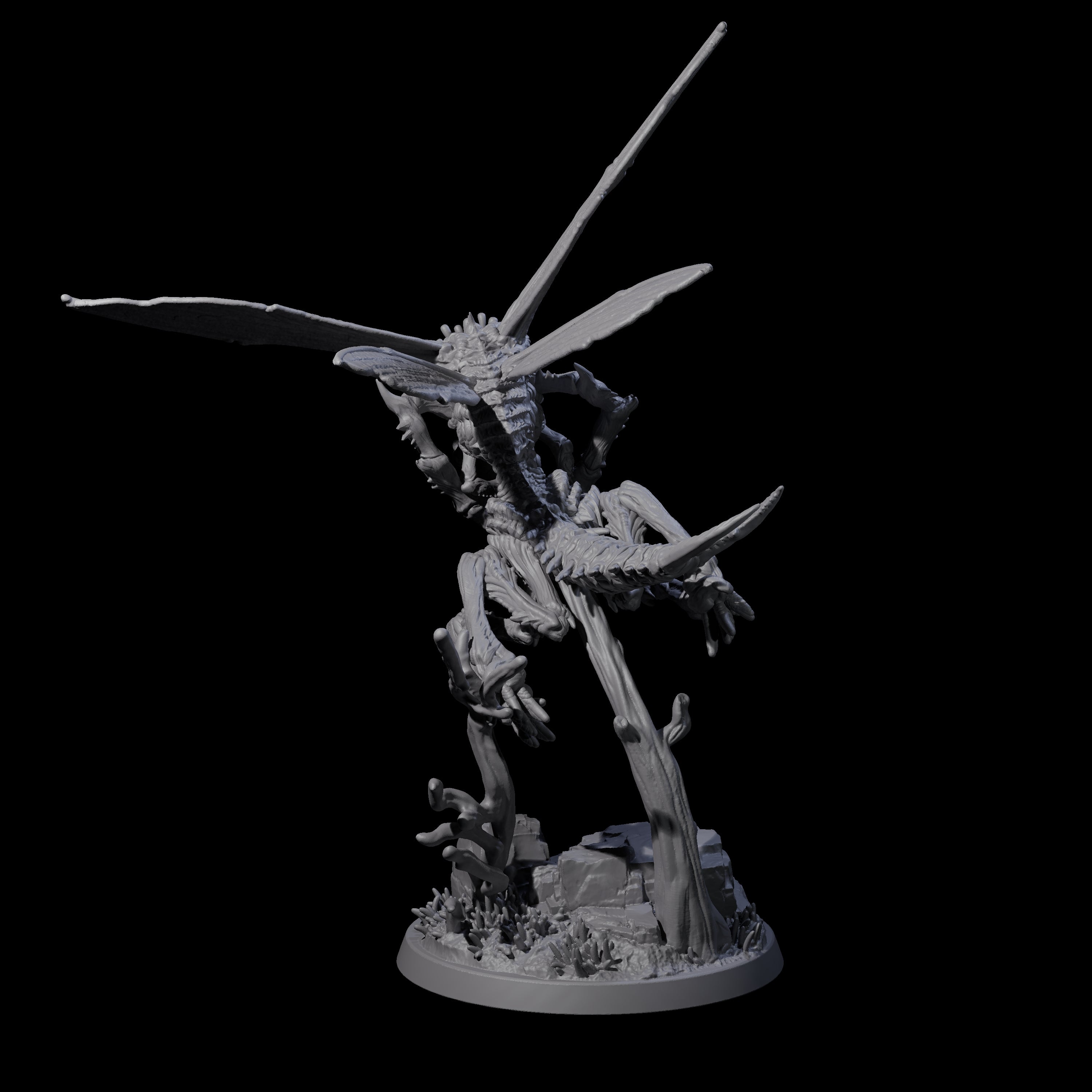 Fluttering Mi-Go Flyer Miniature for Dungeons and Dragons, Pathfinder or other TTRPGs