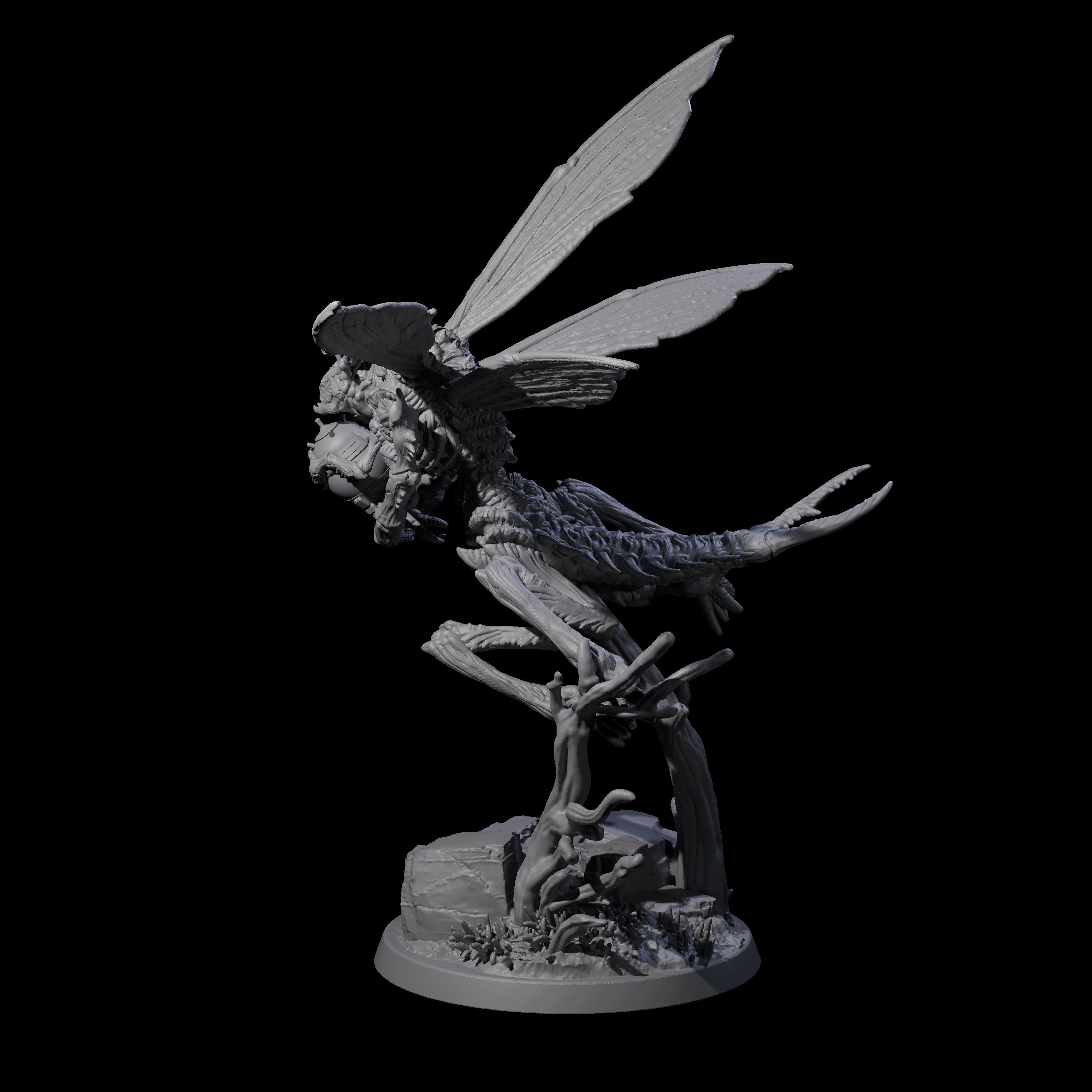 Fluttering Mi-Go Flyer Miniature for Dungeons and Dragons, Pathfinder or other TTRPGs