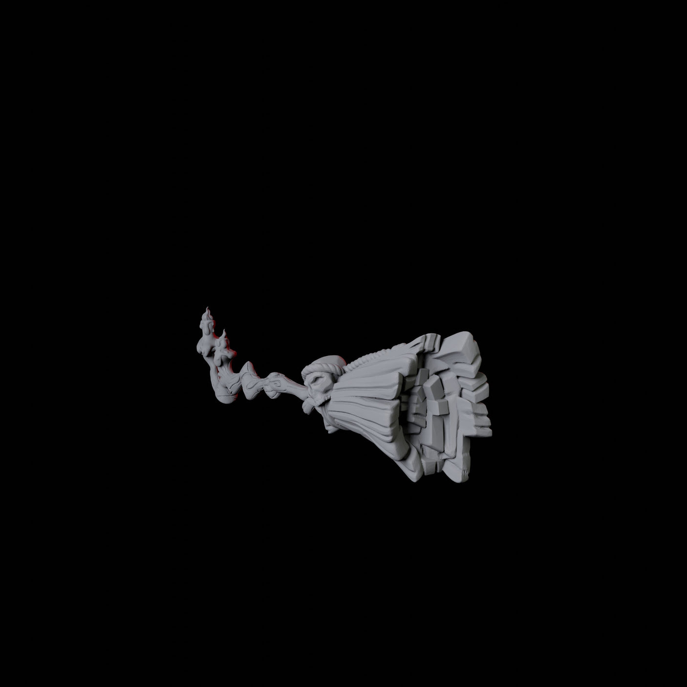 Flying Broomstick A Miniature for Dungeons and Dragons, Pathfinder or other TTRPGs