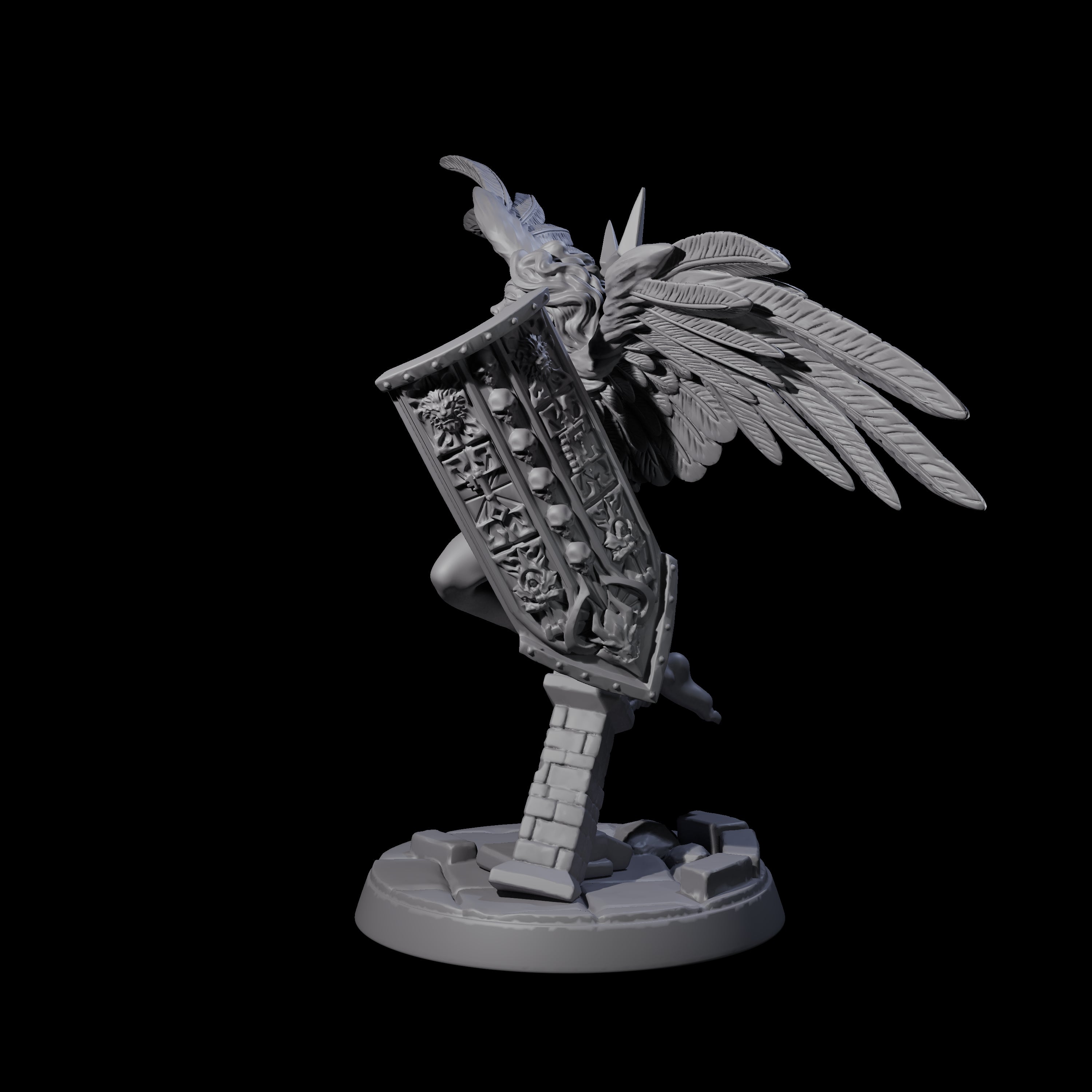 Flying Celestial Pin-up Miniature for Dungeons and Dragons, Pathfinder or other TTRPGs