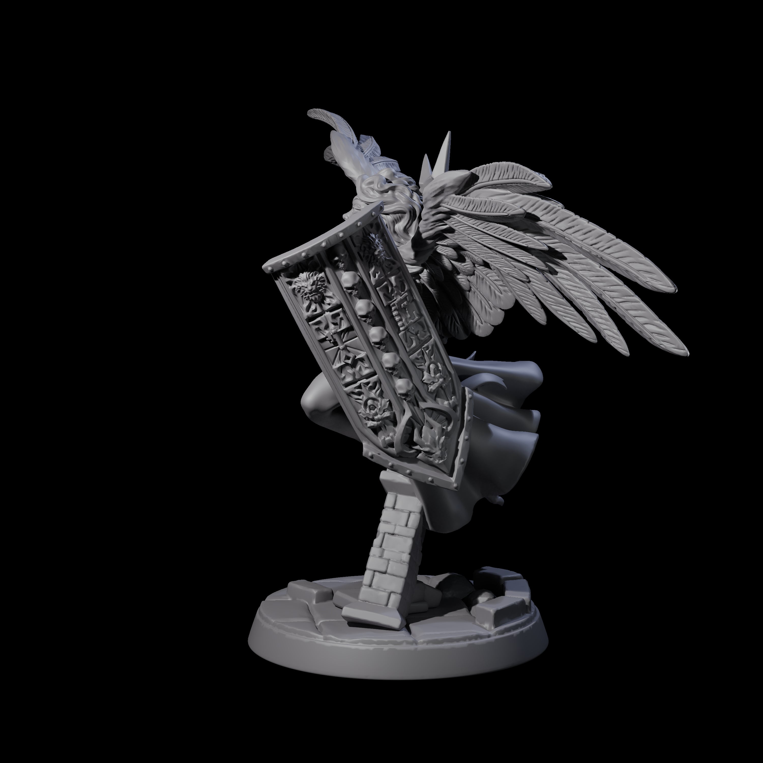 Flying Celestial Pin-up Miniature for Dungeons and Dragons, Pathfinder or other TTRPGs