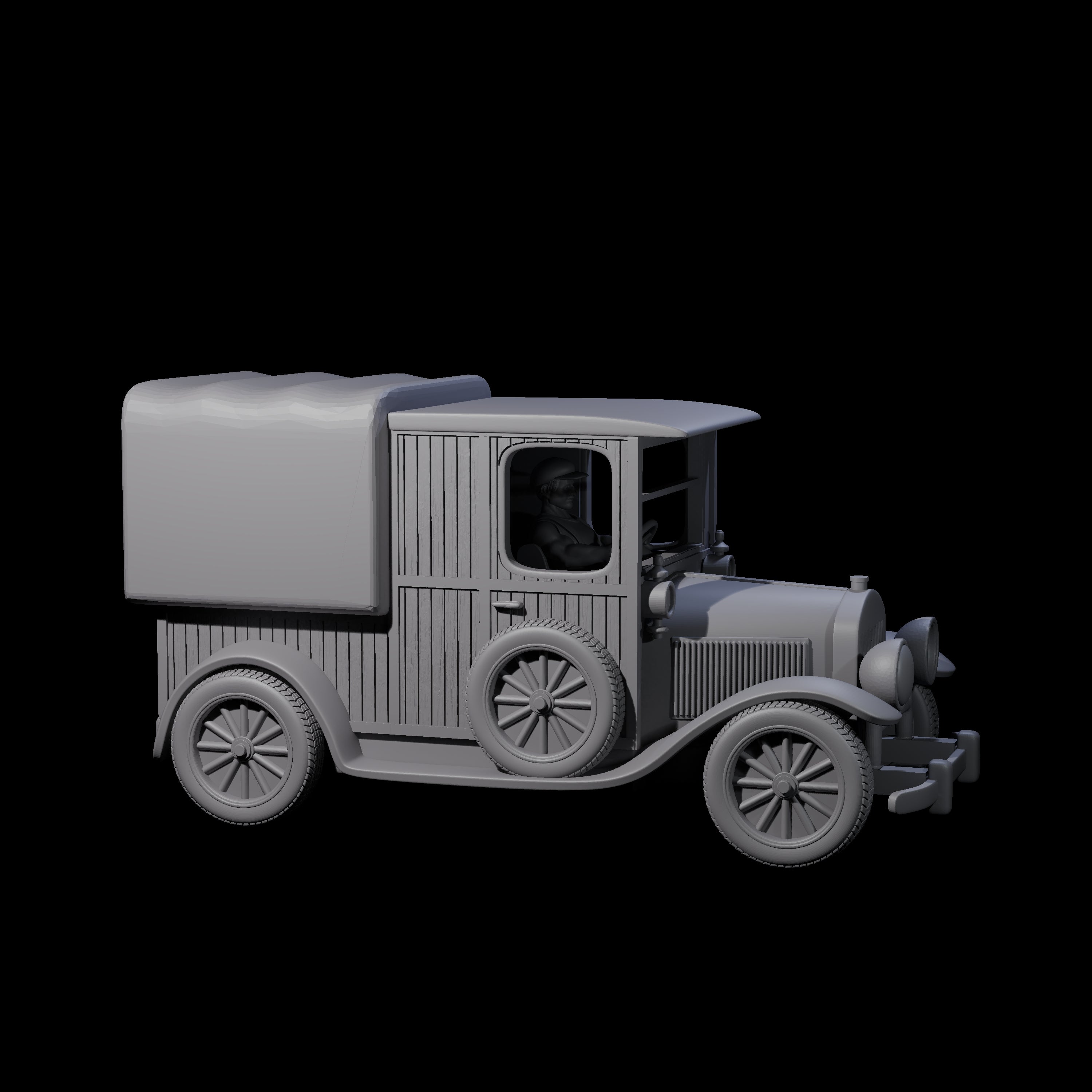 Ford Model T Truck Miniature for Dungeons and Dragons, Pathfinder or other TTRPGs