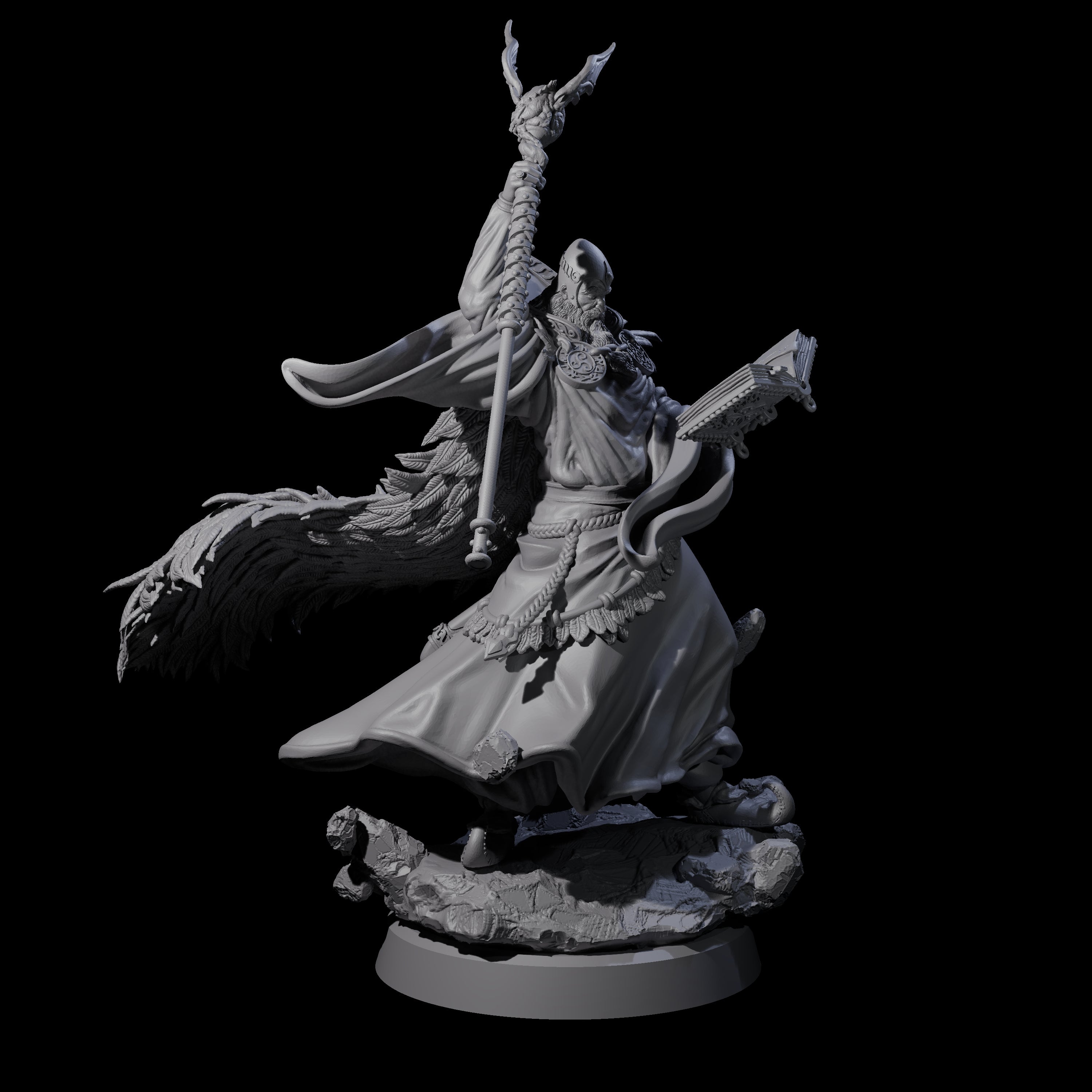 Forest Archmage Miniature for Dungeons and Dragons, Pathfinder or other TTRPGs
