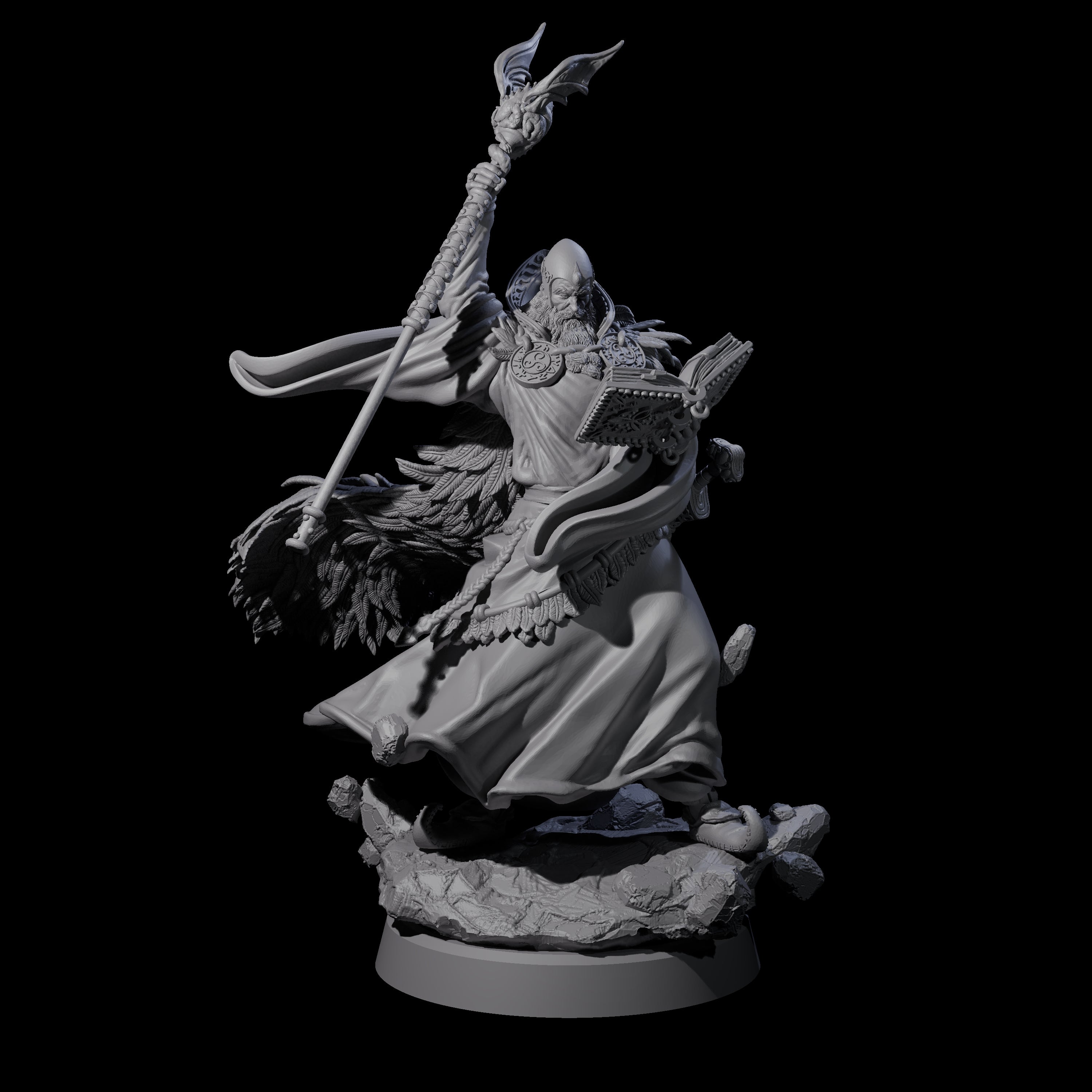 Forest Archmage Miniature for Dungeons and Dragons, Pathfinder or other TTRPGs