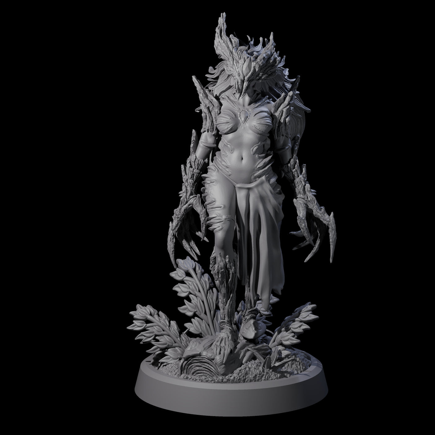 Forest Defending Dryad A Miniature for Dungeons and Dragons, Pathfinder or other TTRPGs