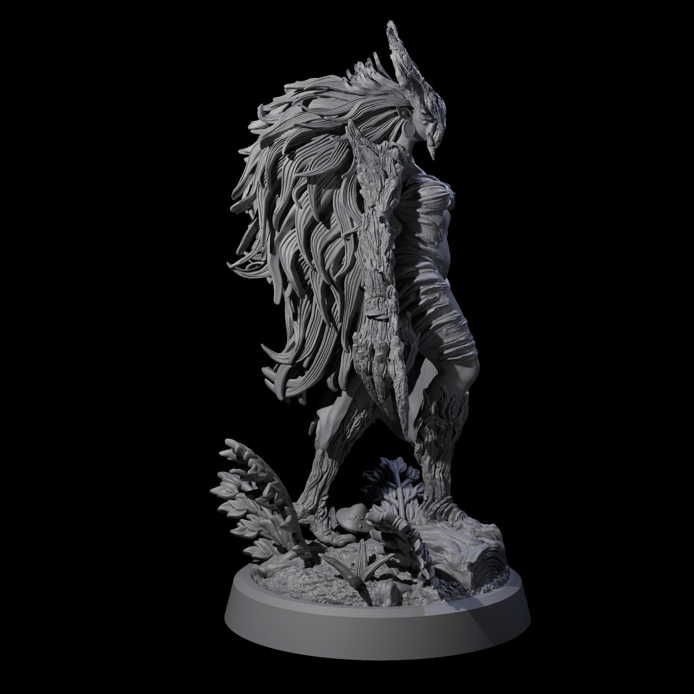 Forest Defending Dryad A Miniature for Dungeons and Dragons, Pathfinder or other TTRPGs