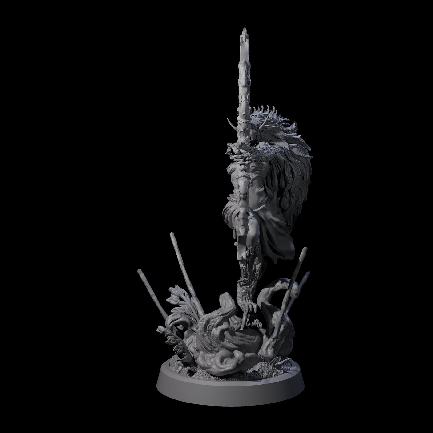 Forest Defending Dryad C Miniature for Dungeons and Dragons, Pathfinder or other TTRPGs