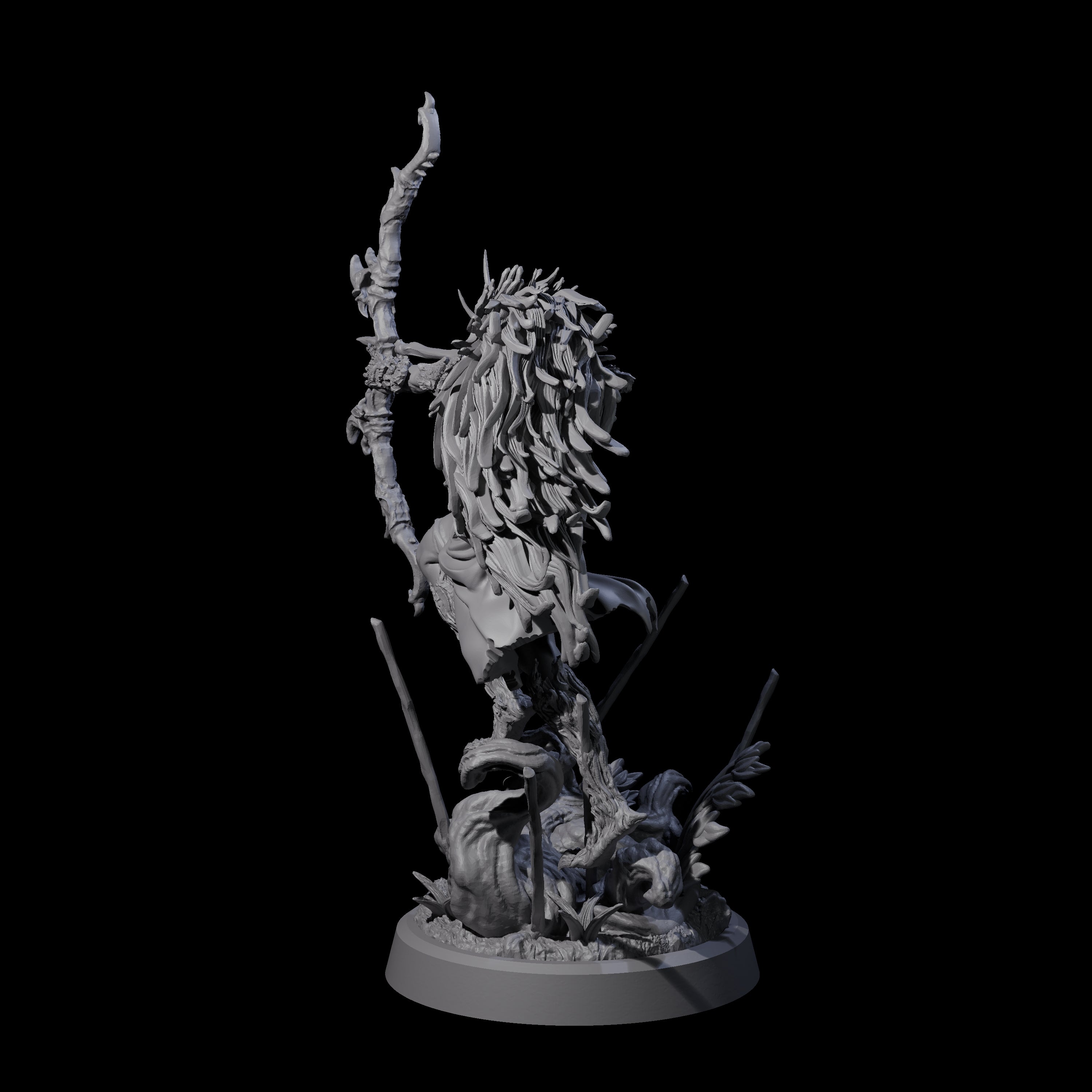 Forest Defending Dryad C Miniature for Dungeons and Dragons, Pathfinder or other TTRPGs