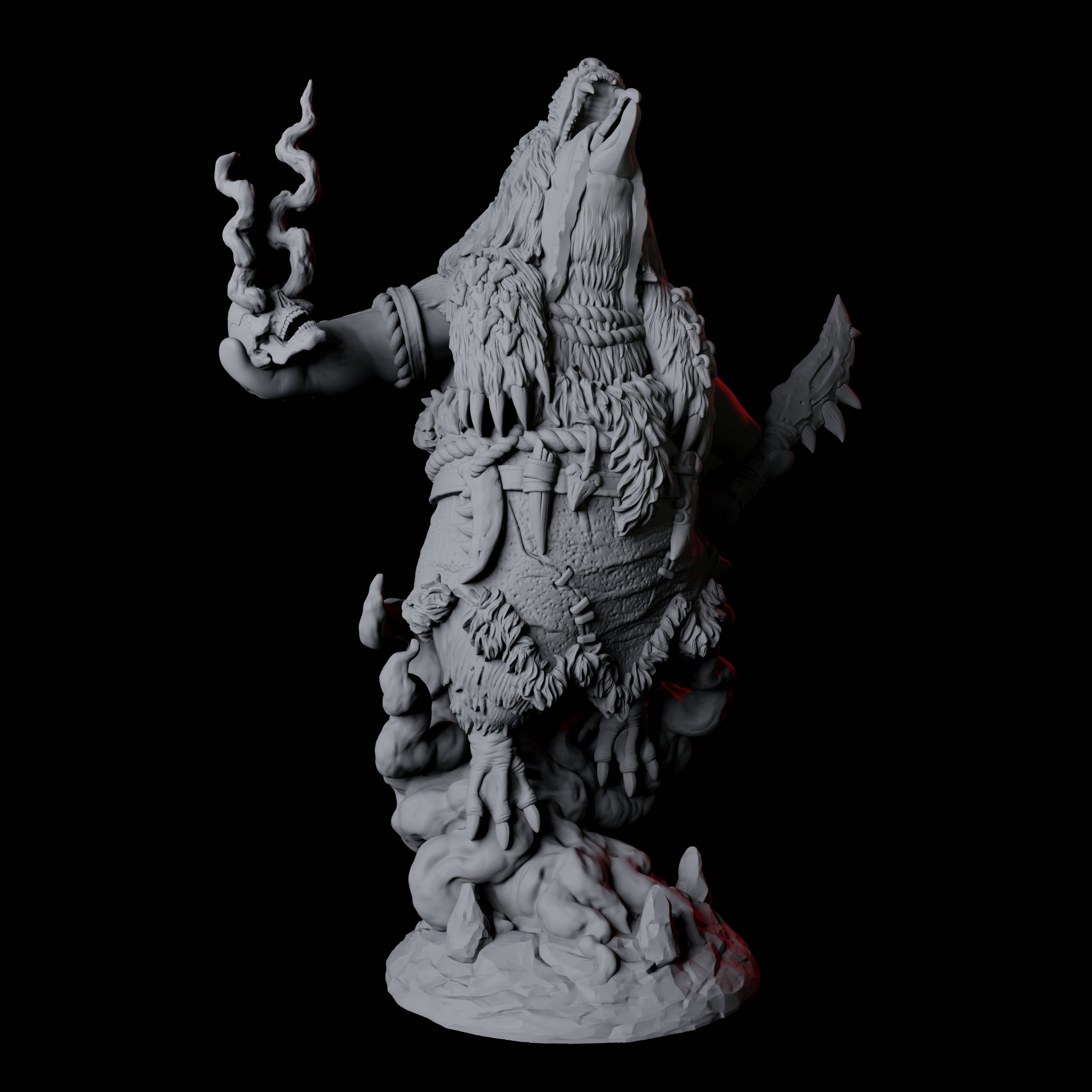 Forest Dohwar Shaman B Miniature for Dungeons and Dragons, Pathfinder or other TTRPGs