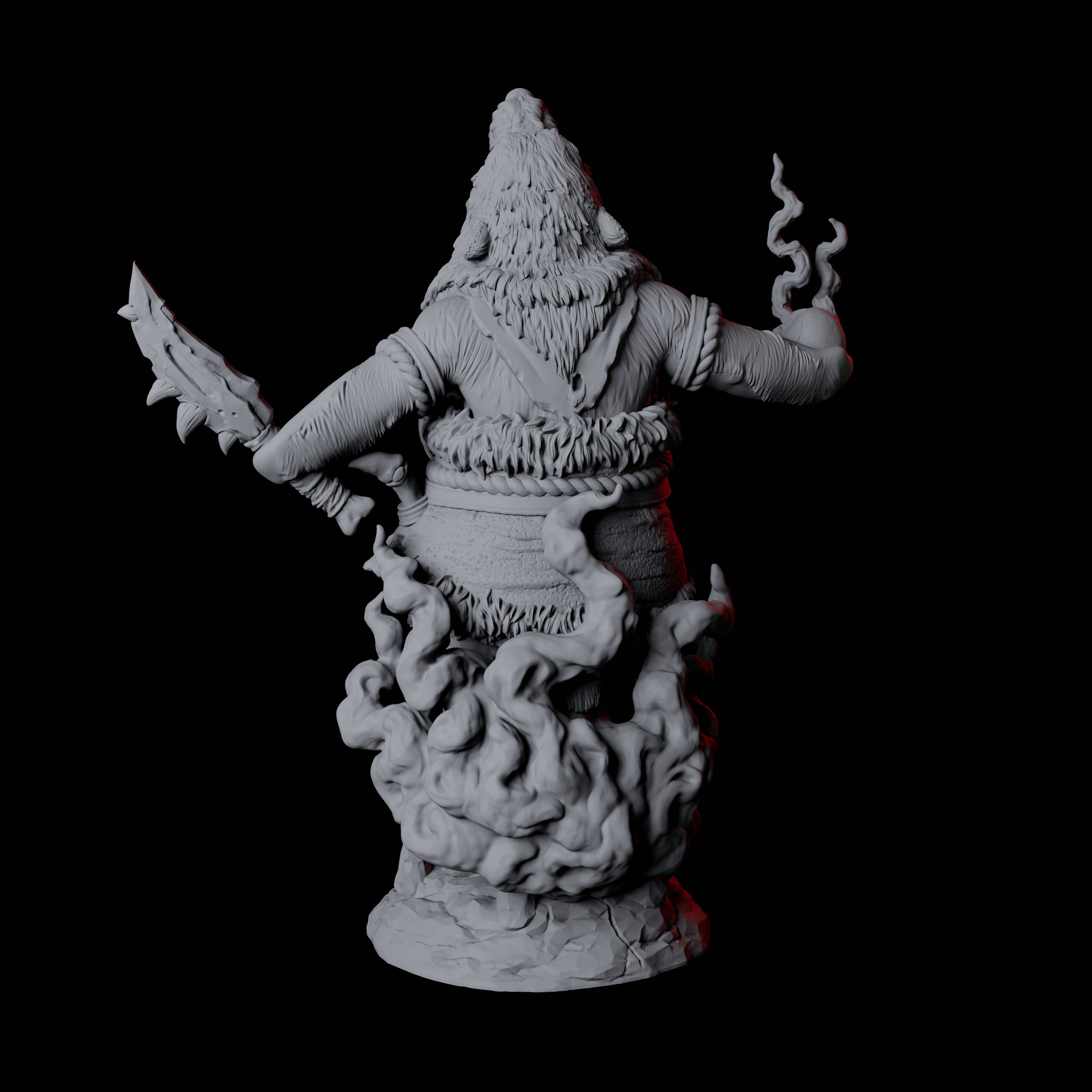 Forest Dohwar Shaman B Miniature for Dungeons and Dragons, Pathfinder or other TTRPGs