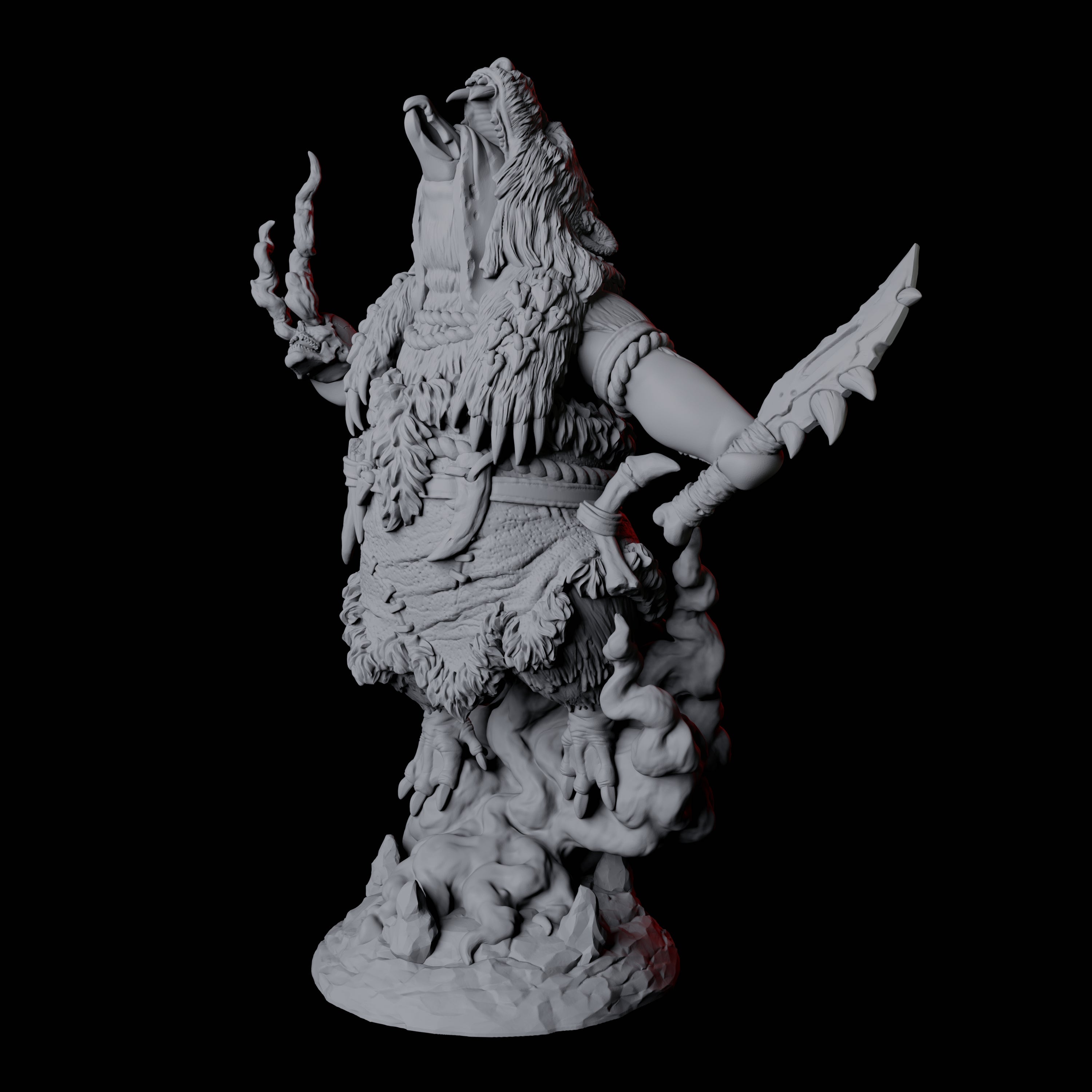 Forest Dohwar Shaman B Miniature for Dungeons and Dragons, Pathfinder or other TTRPGs