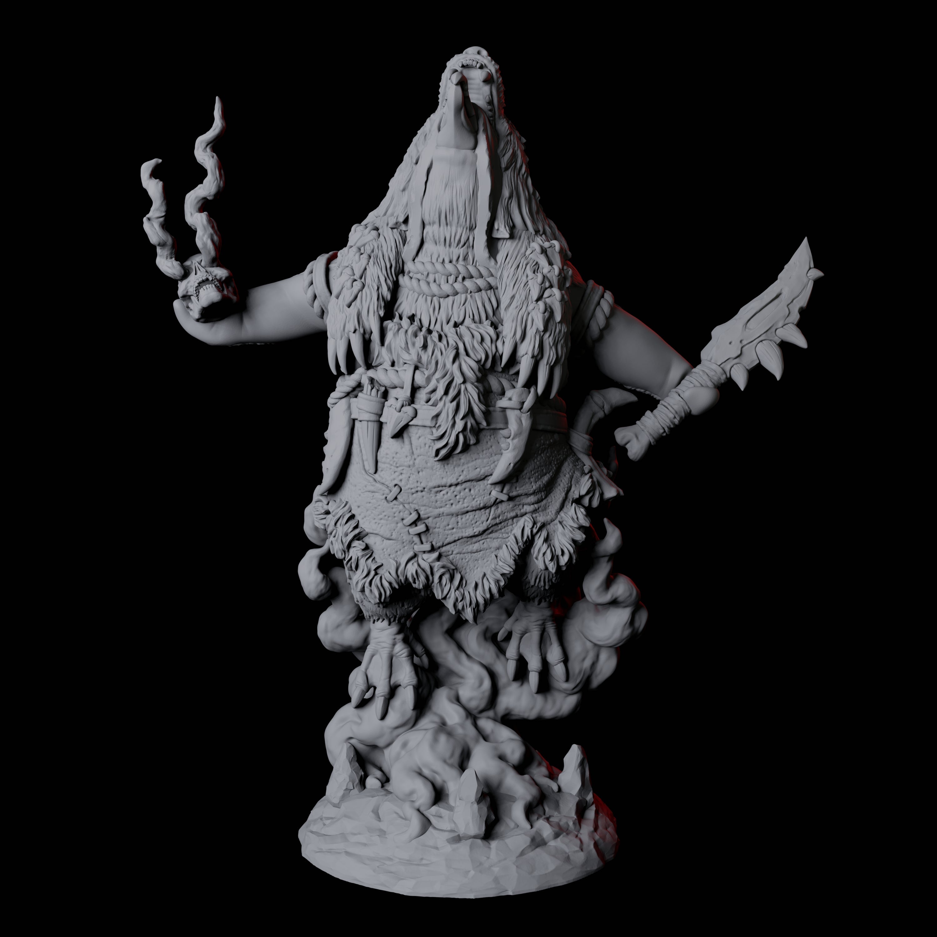 Forest Dohwar Shaman B Miniature for Dungeons and Dragons, Pathfinder or other TTRPGs