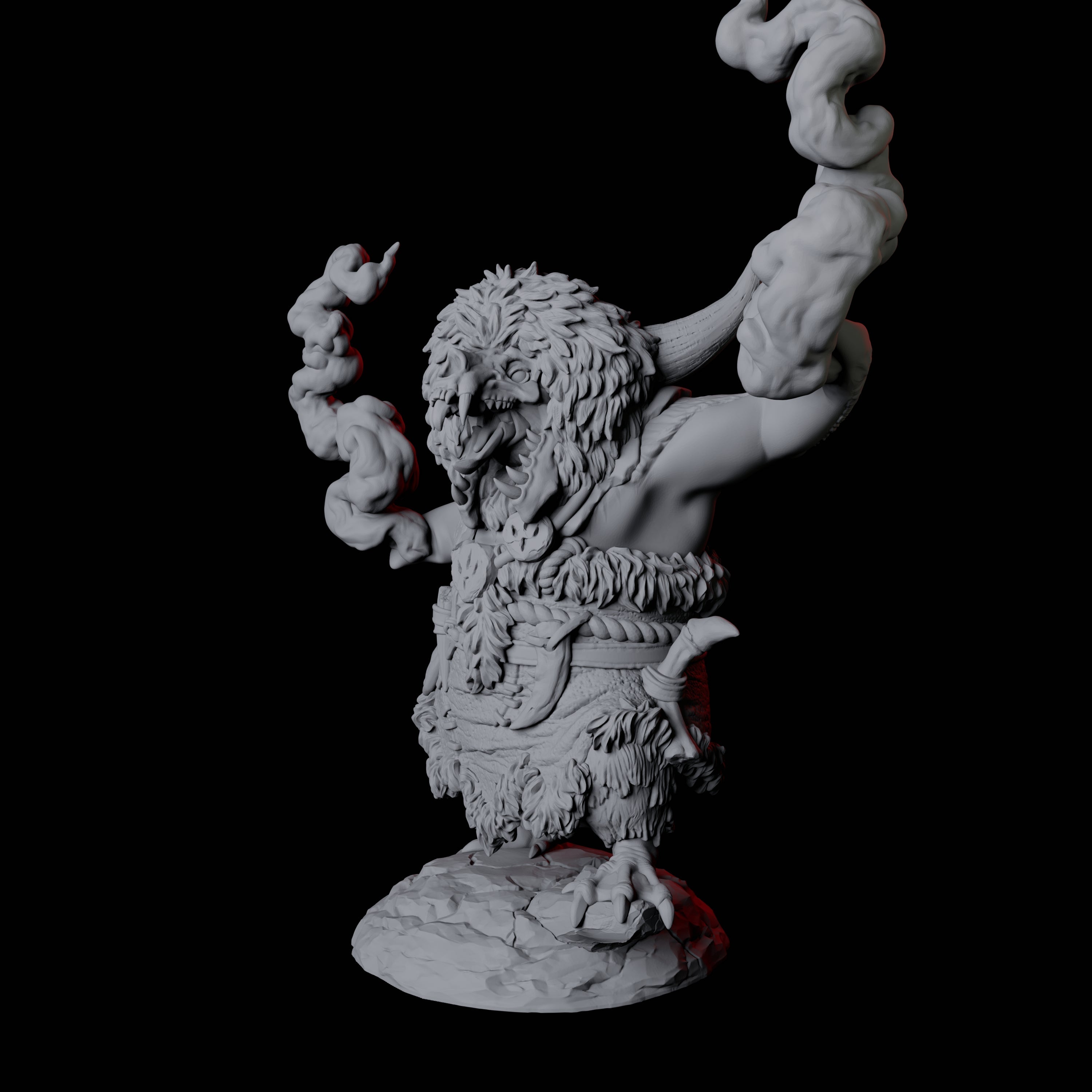 Forest Dohwar Shaman C Miniature for Dungeons and Dragons, Pathfinder or other TTRPGs
