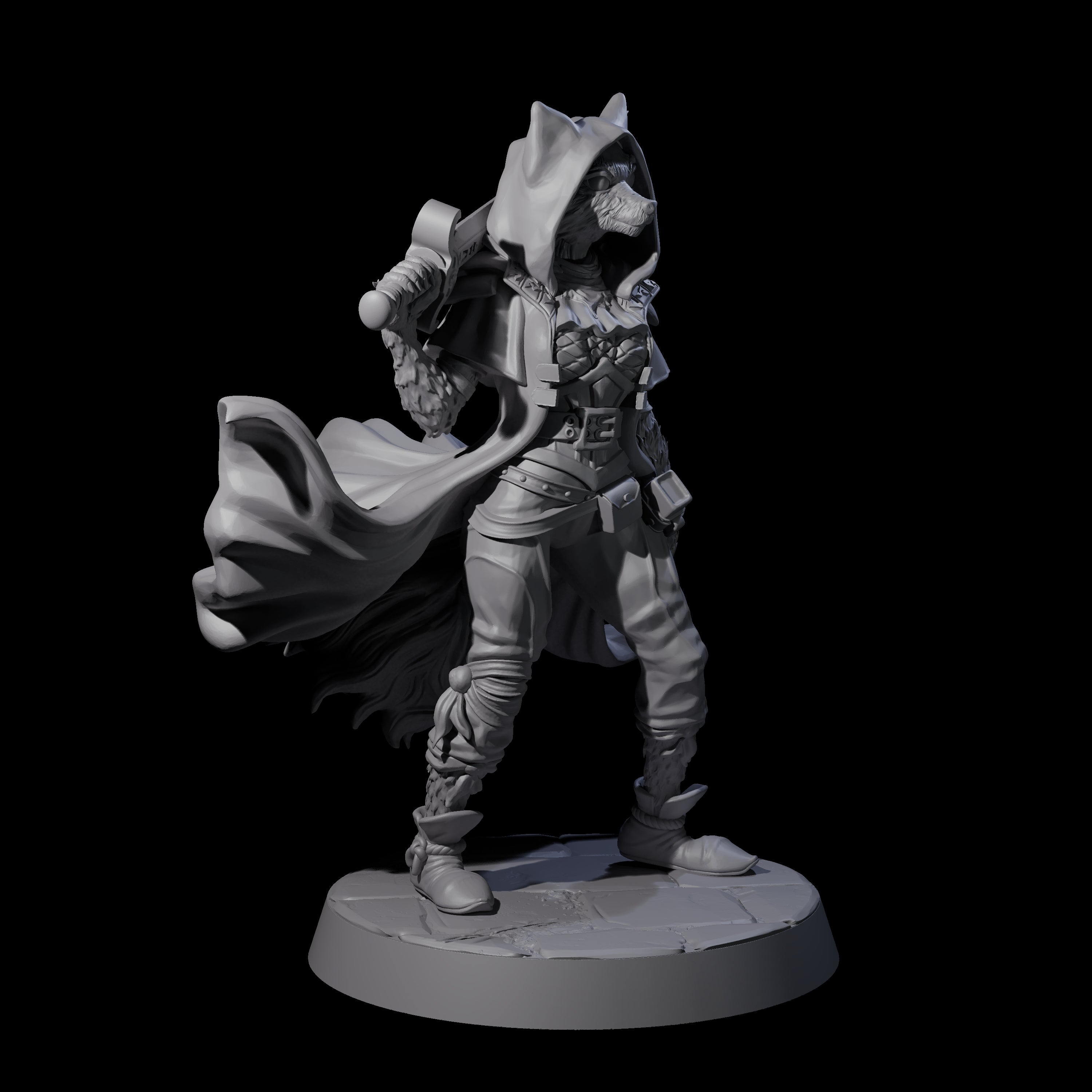 Forest Fox Fighter Miniature for Dungeons and Dragons, Pathfinder or other TTRPGs