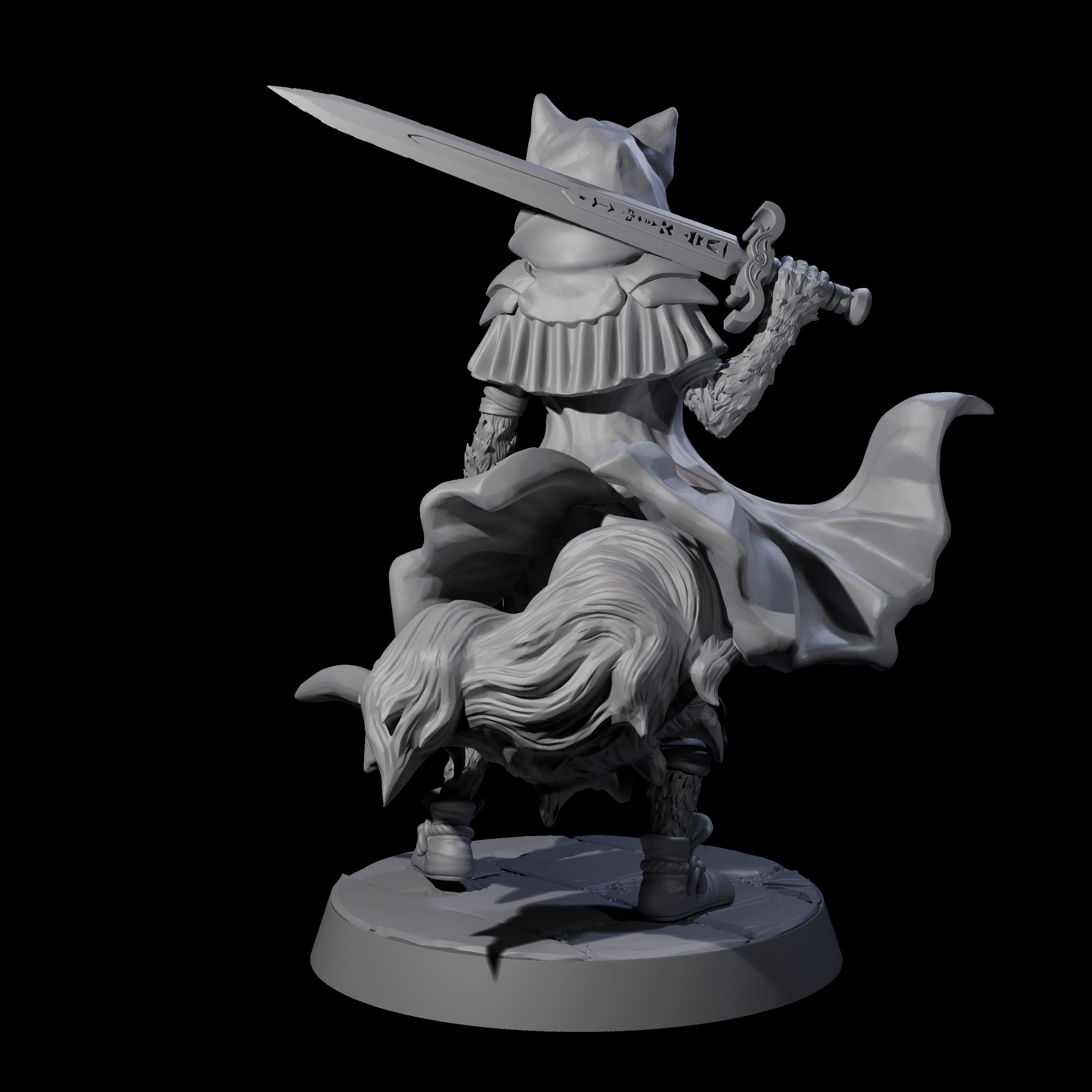 Forest Fox Fighter Miniature for Dungeons and Dragons, Pathfinder or other TTRPGs