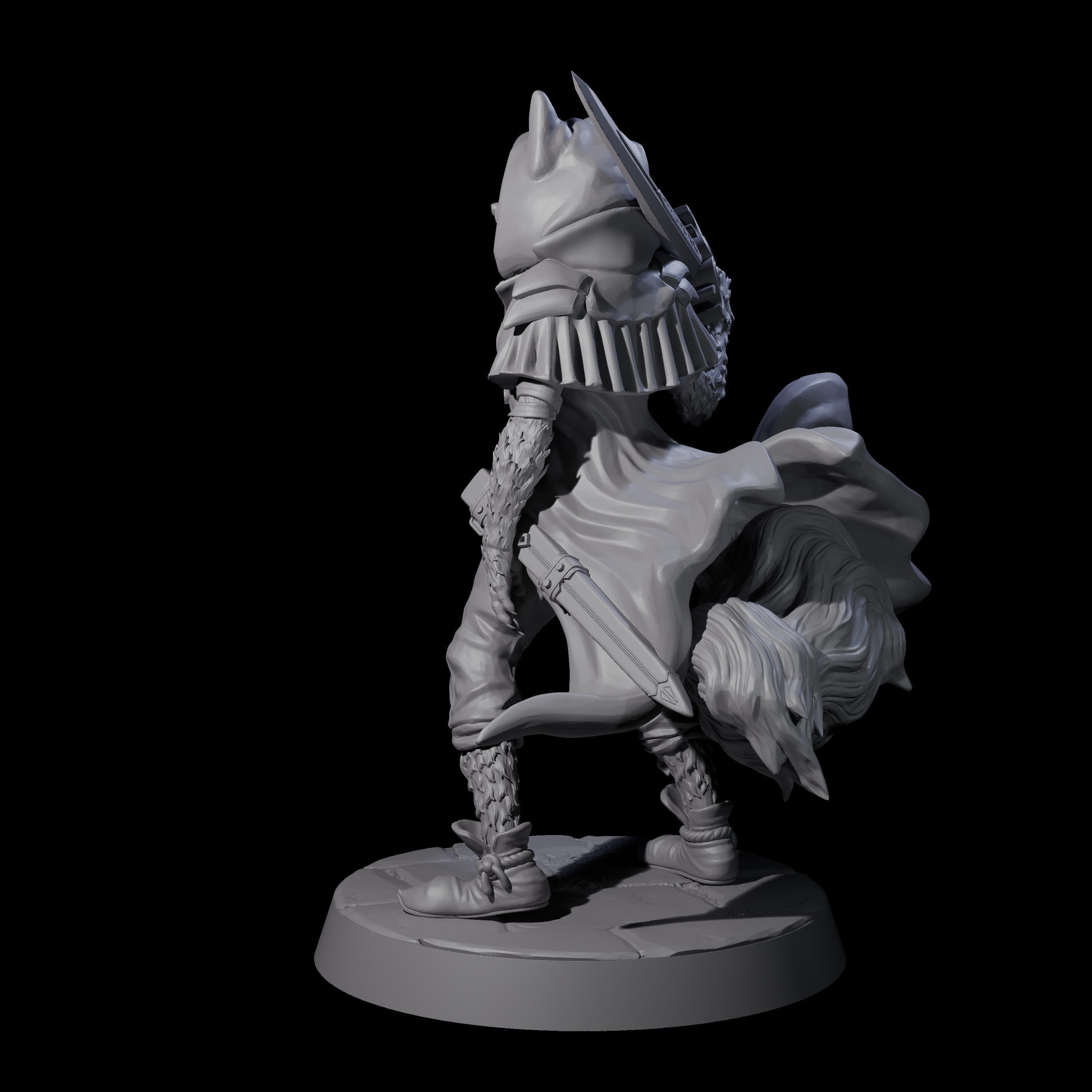 Forest Fox Fighter Miniature for Dungeons and Dragons, Pathfinder or other TTRPGs