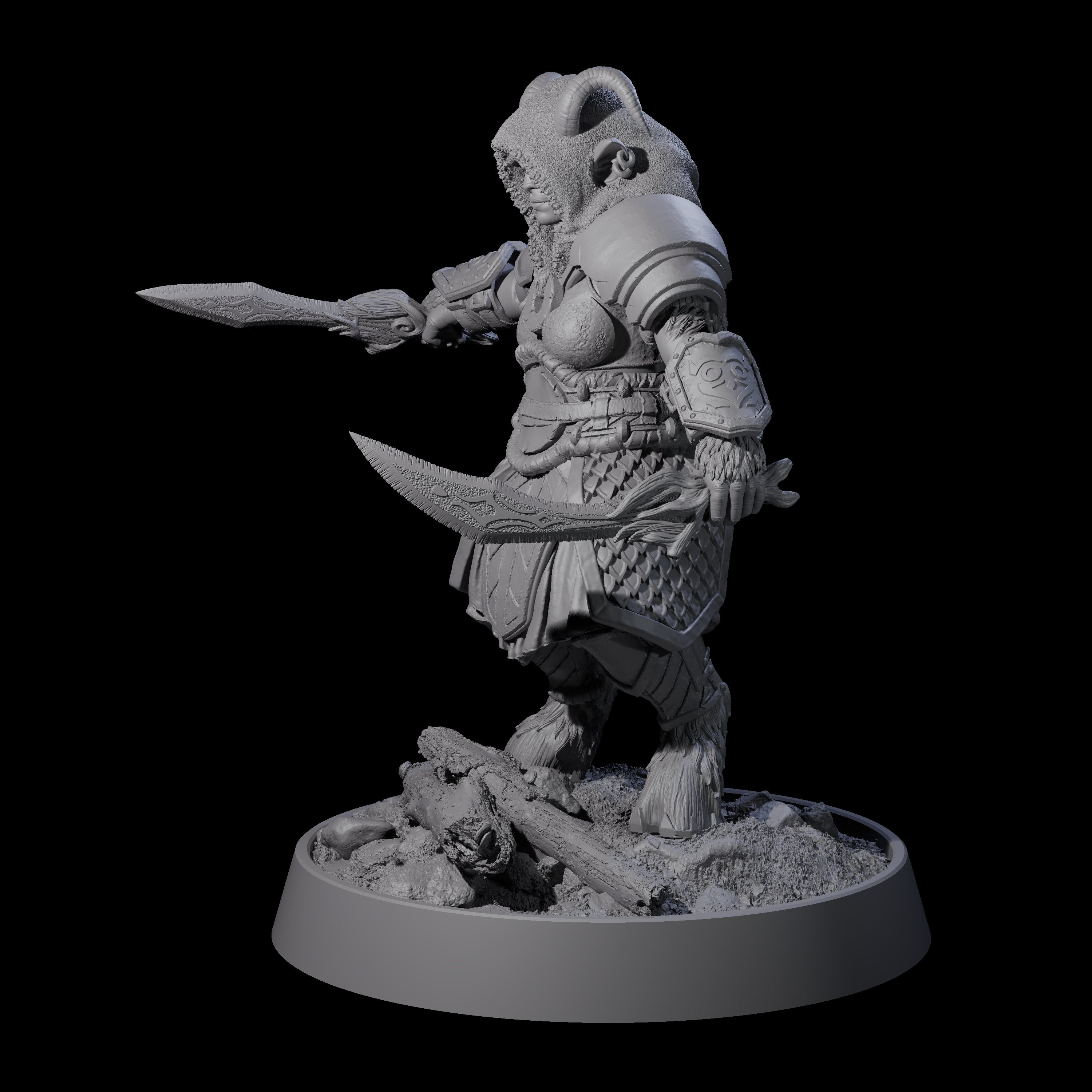 Forest Guardian Satyr J Miniature for Dungeons and Dragons, Pathfinder or other TTRPGs