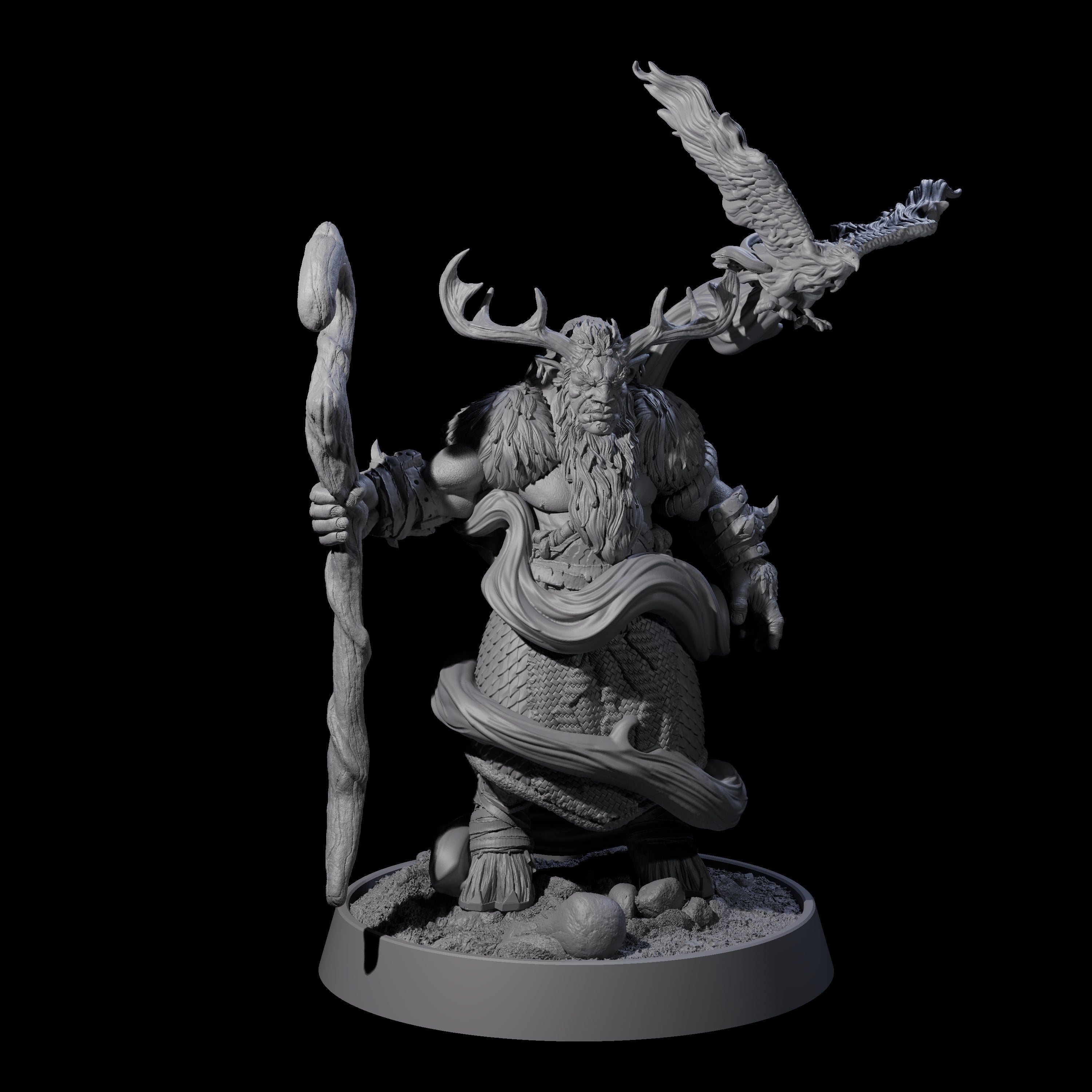 Forest Guardian Satyr M Miniature for Dungeons and Dragons, Pathfinder or other TTRPGs