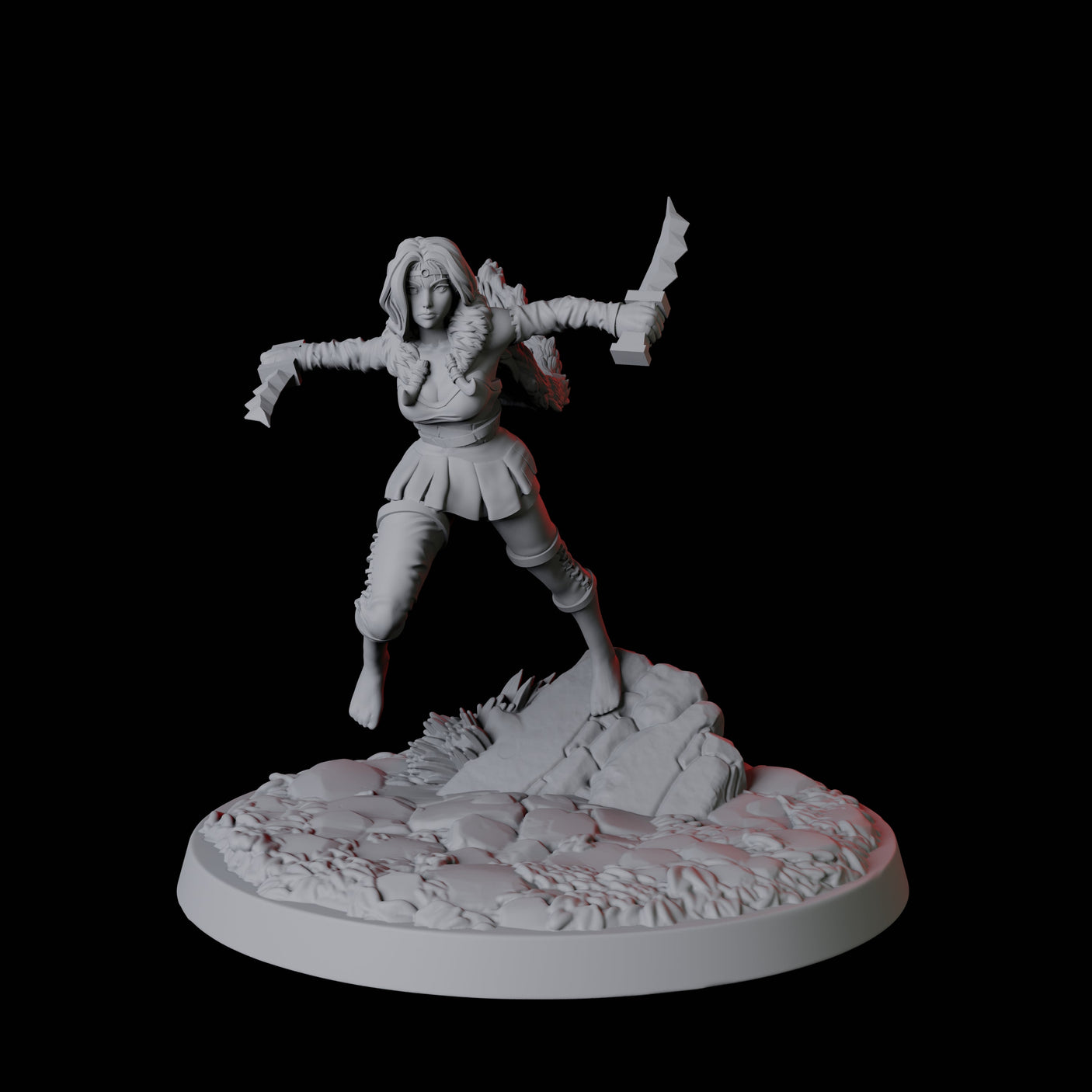 Forest Princess Miniature for Dungeons and Dragons, Pathfinder or other TTRPGs