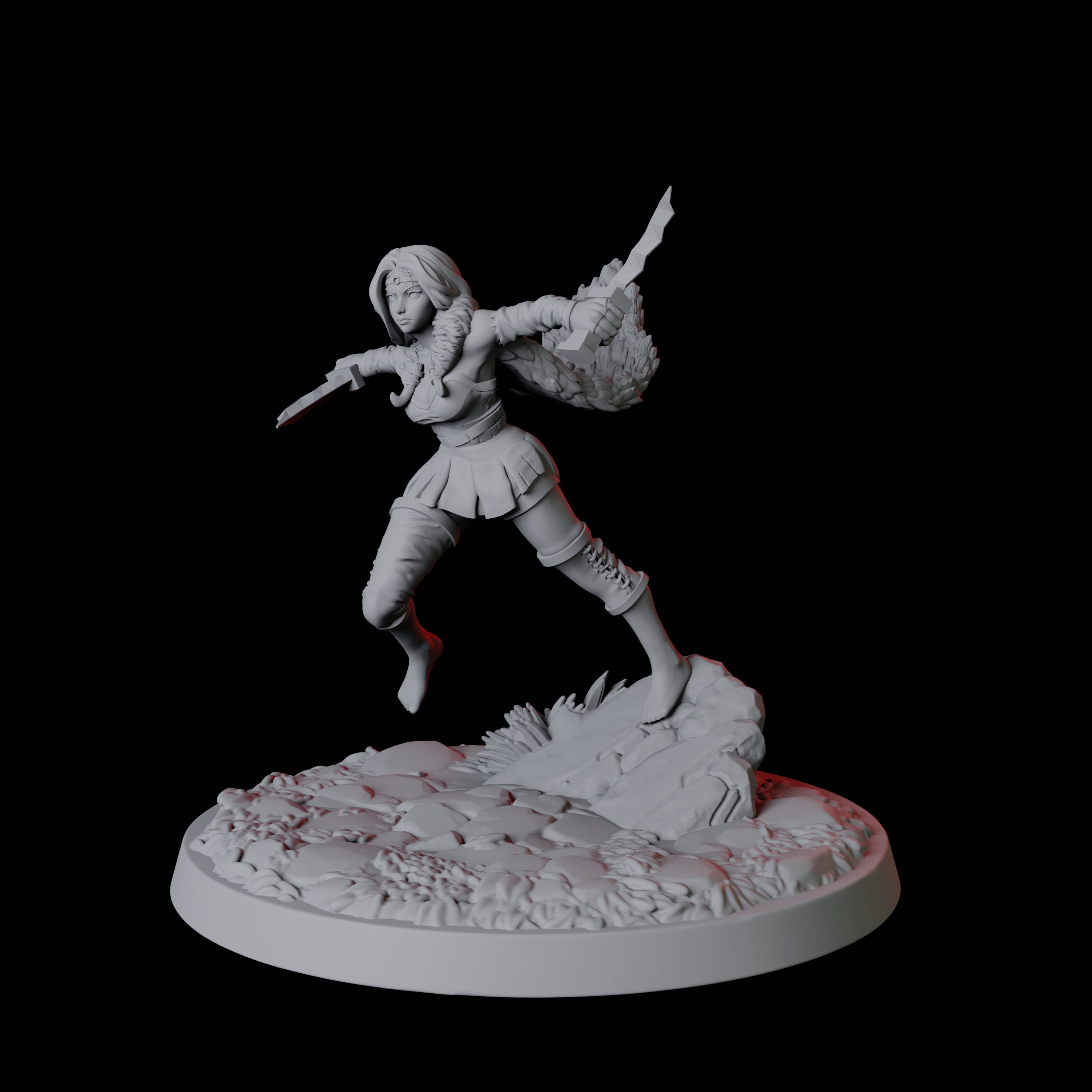 Forest Princess Miniature for Dungeons and Dragons, Pathfinder or other TTRPGs
