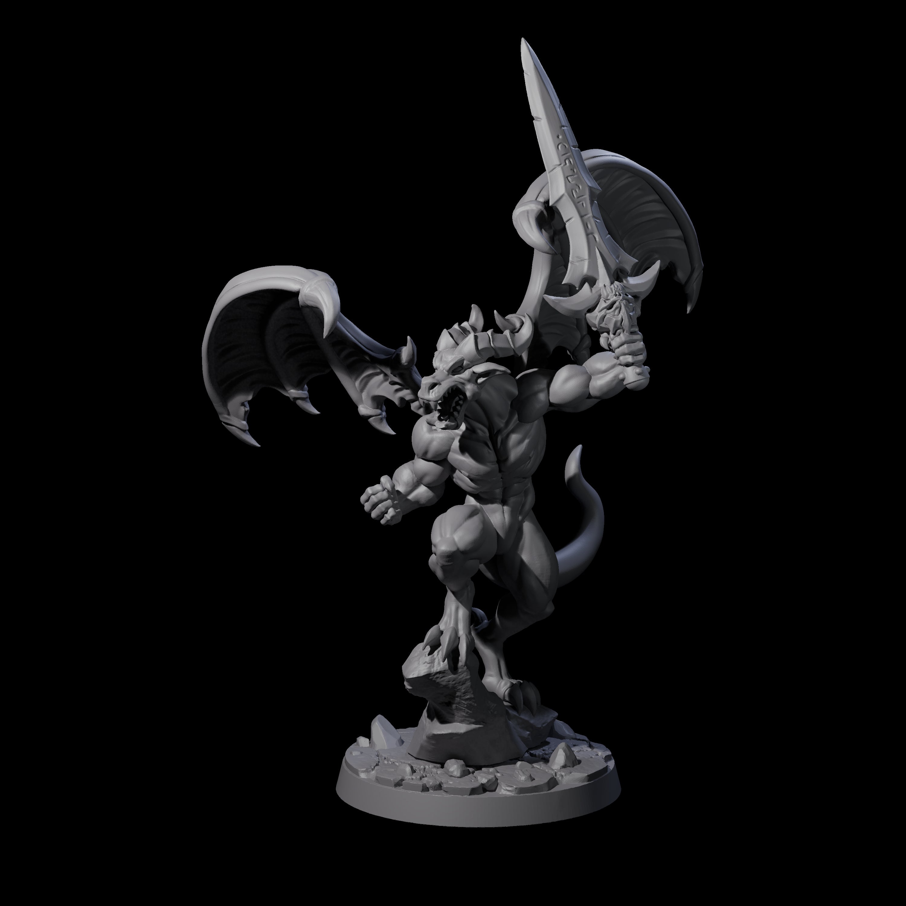 Forward Fighting Imp Champion Miniature for Dungeons and Dragons, Pathfinder or other TTRPGs