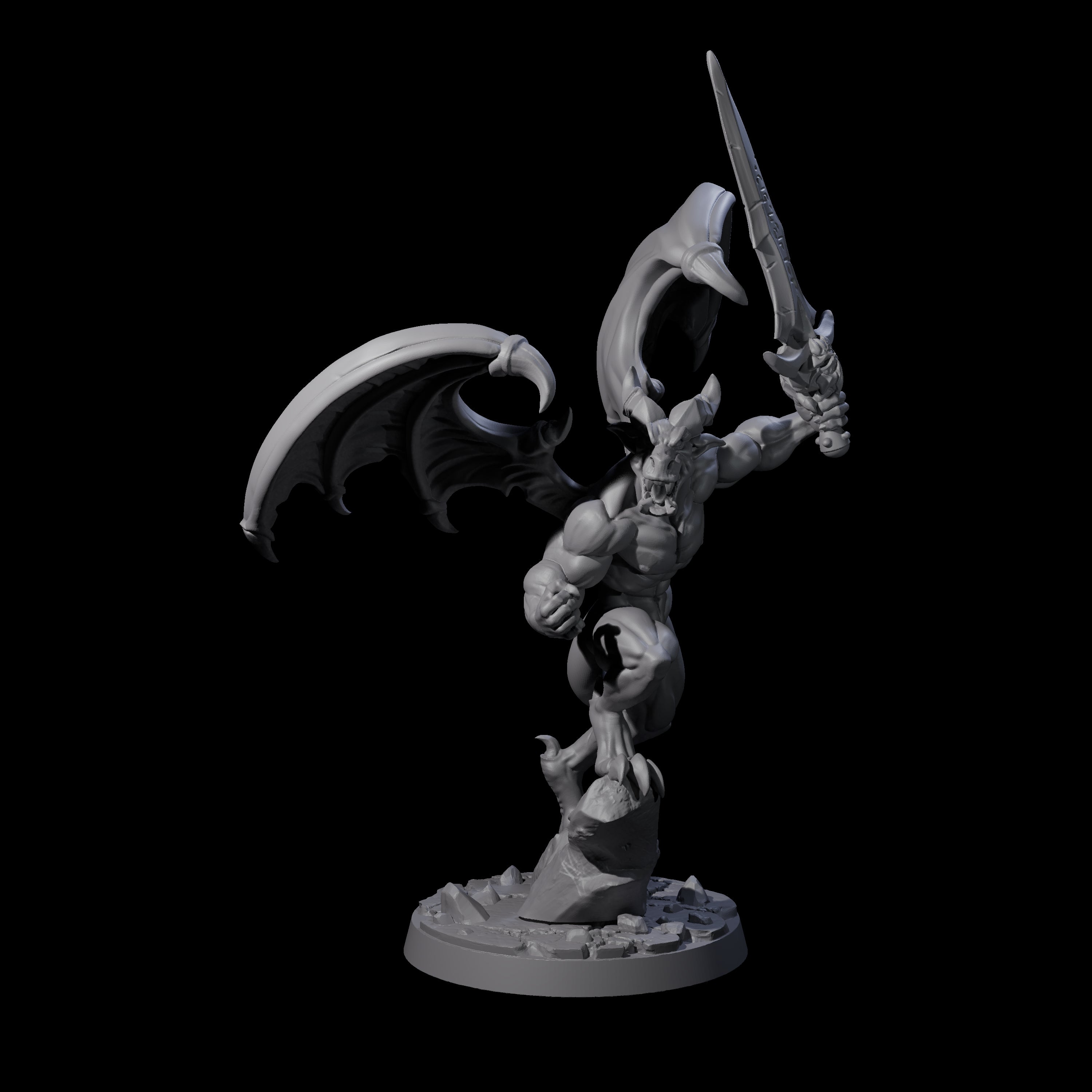 Forward Fighting Imp Champion Miniature for Dungeons and Dragons, Pathfinder or other TTRPGs