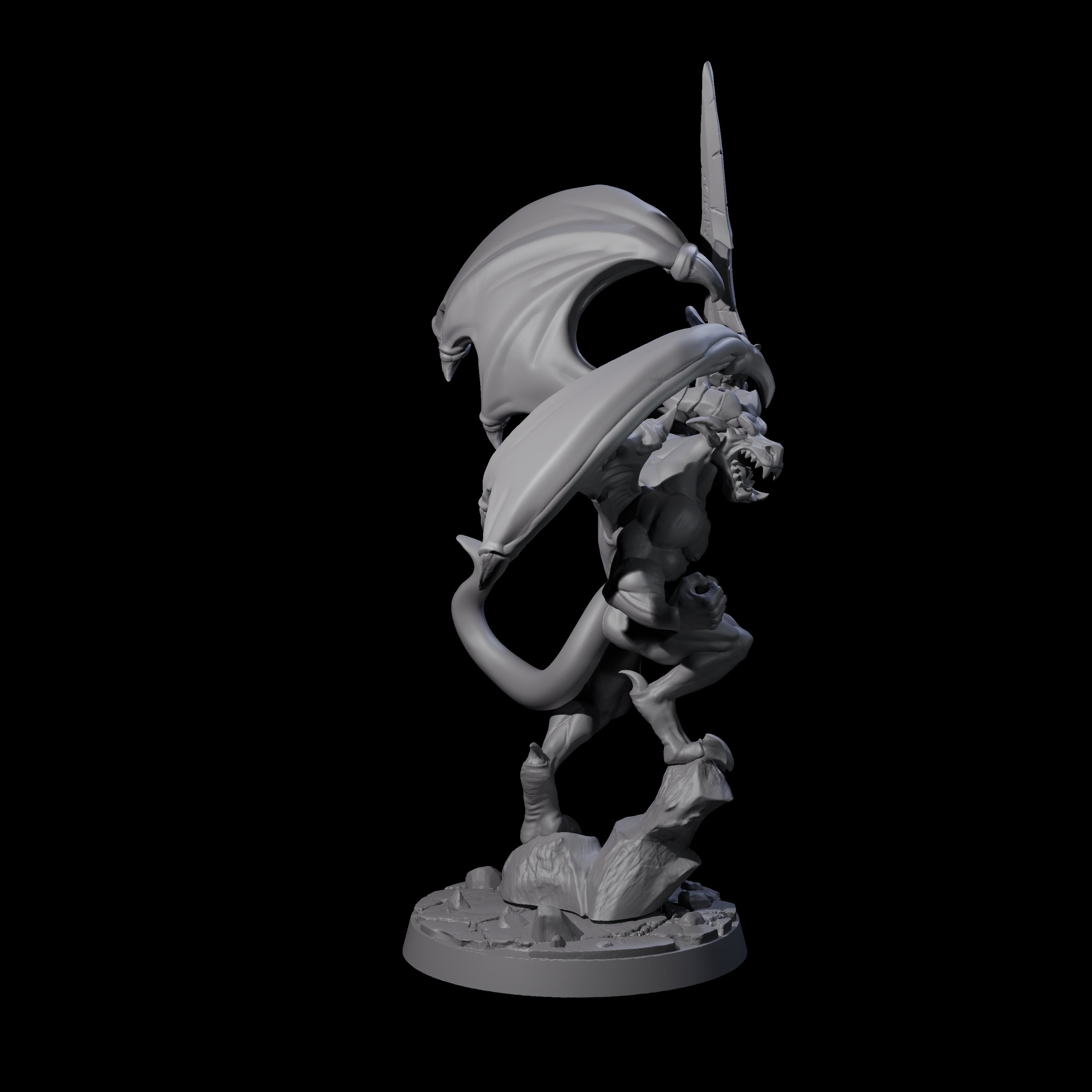 Forward Fighting Imp Champion Miniature for Dungeons and Dragons, Pathfinder or other TTRPGs