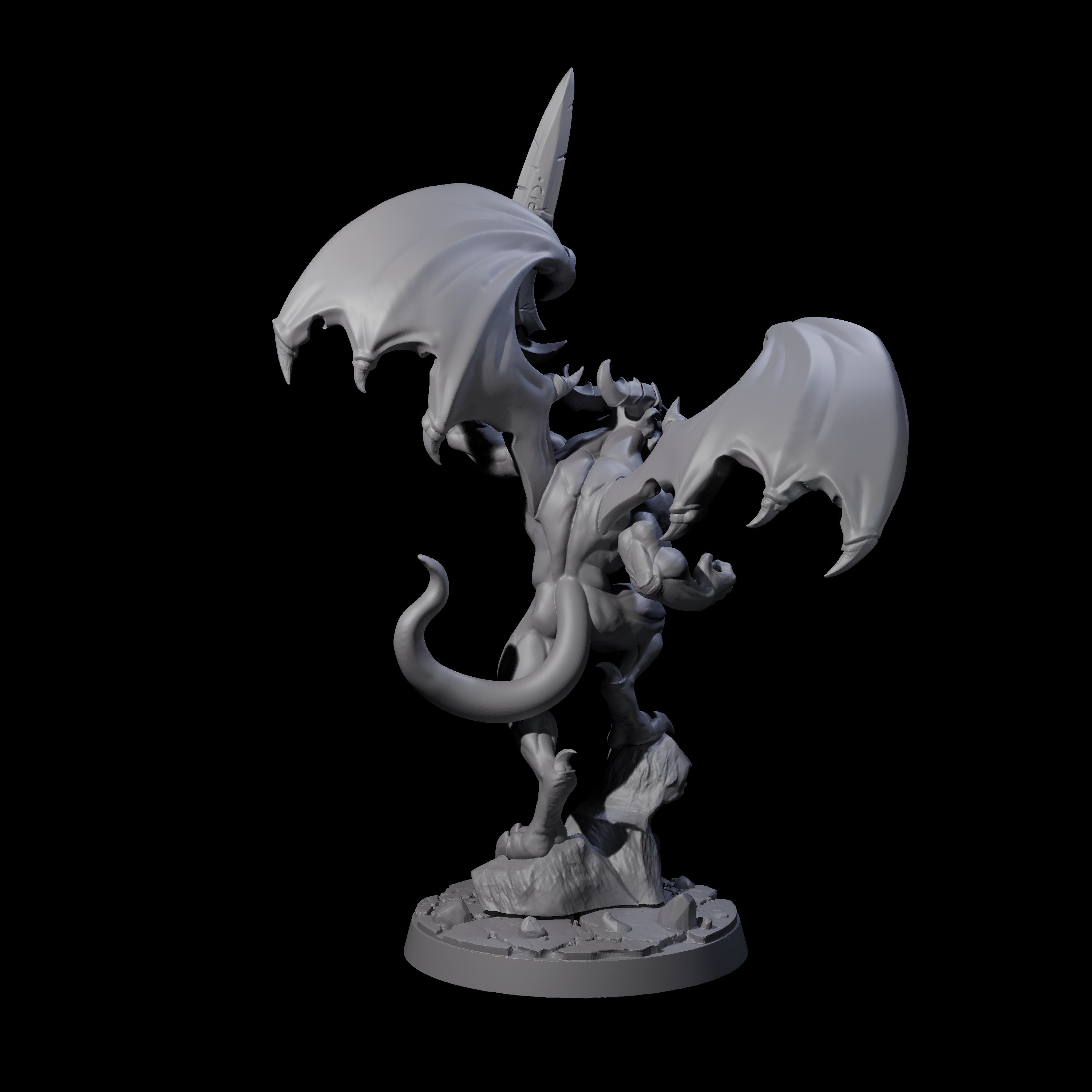 Forward Fighting Imp Champion Miniature for Dungeons and Dragons, Pathfinder or other TTRPGs