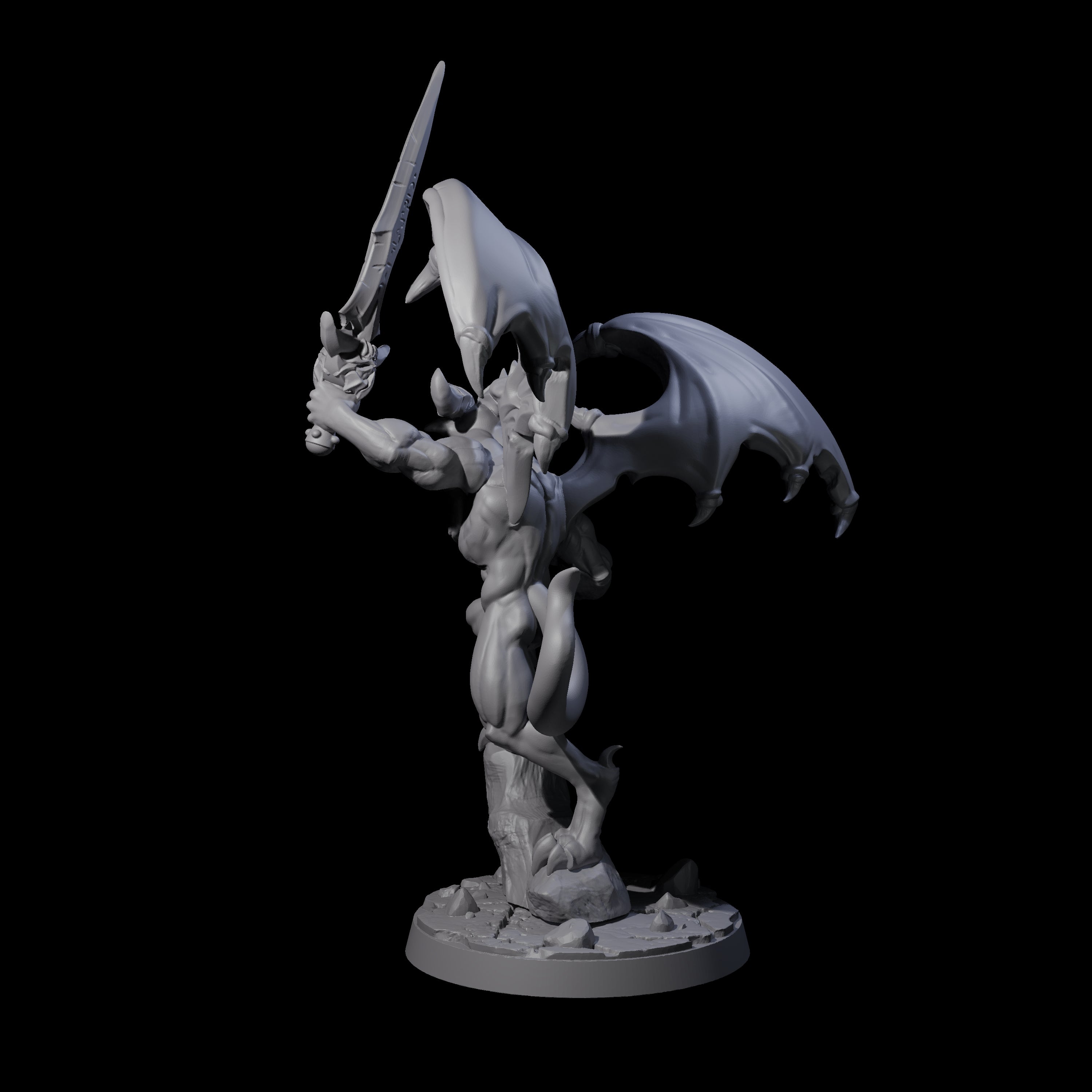 Forward Fighting Imp Champion Miniature for Dungeons and Dragons, Pathfinder or other TTRPGs
