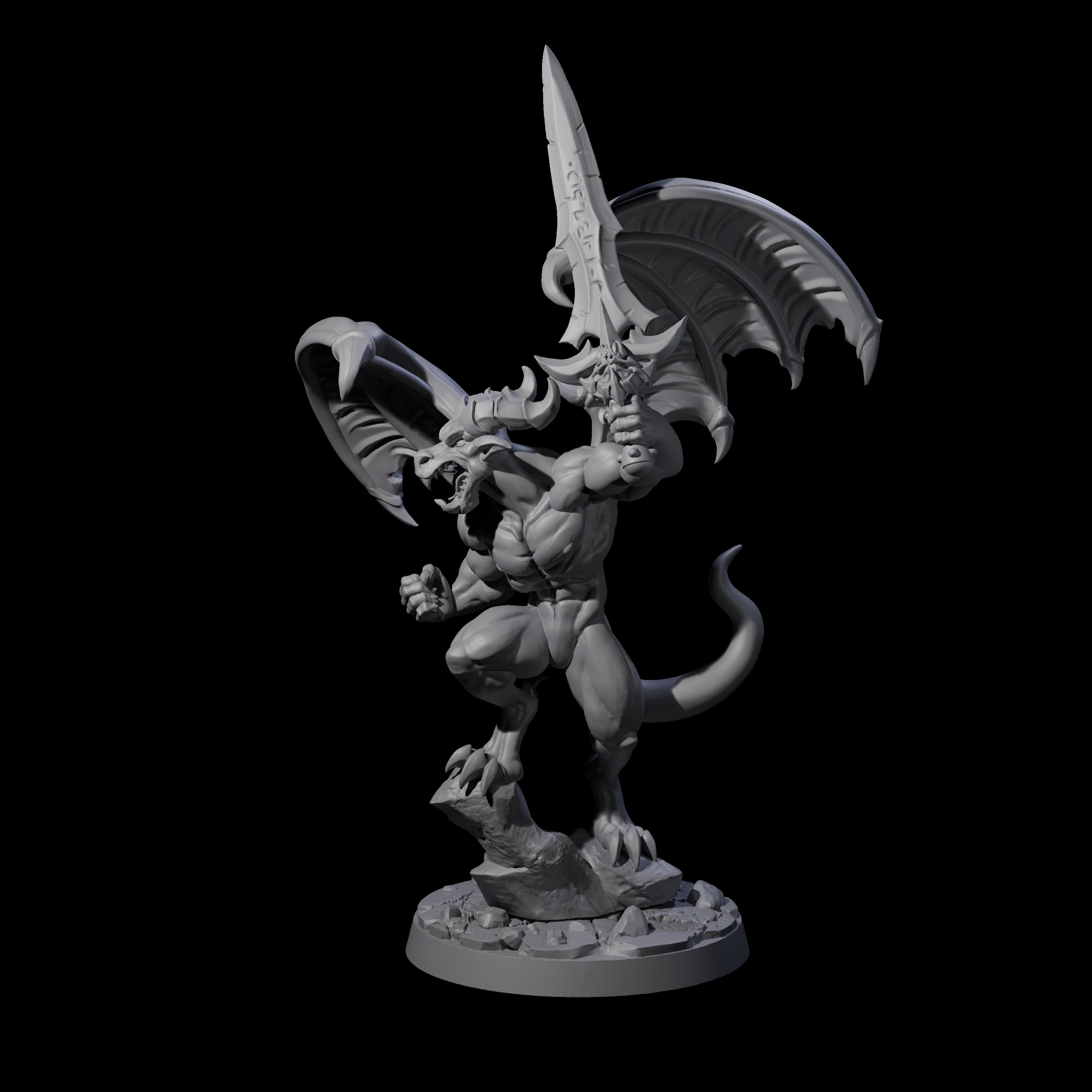 Forward Fighting Imp Champion Miniature for Dungeons and Dragons, Pathfinder or other TTRPGs