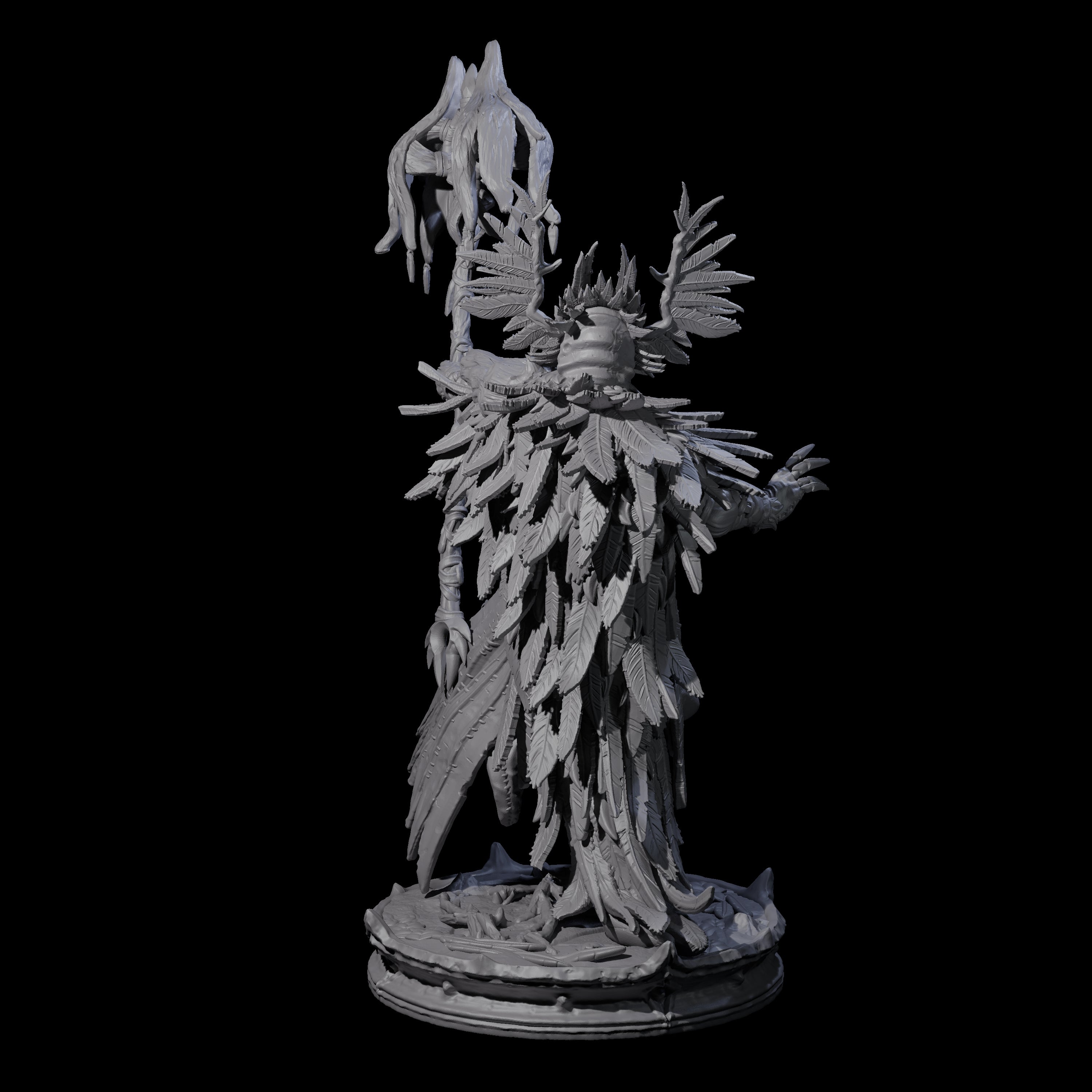 Four Ancient Dark Elf Druids of the Underdark Miniature for Dungeons and Dragons, Pathfinder or other TTRPGs