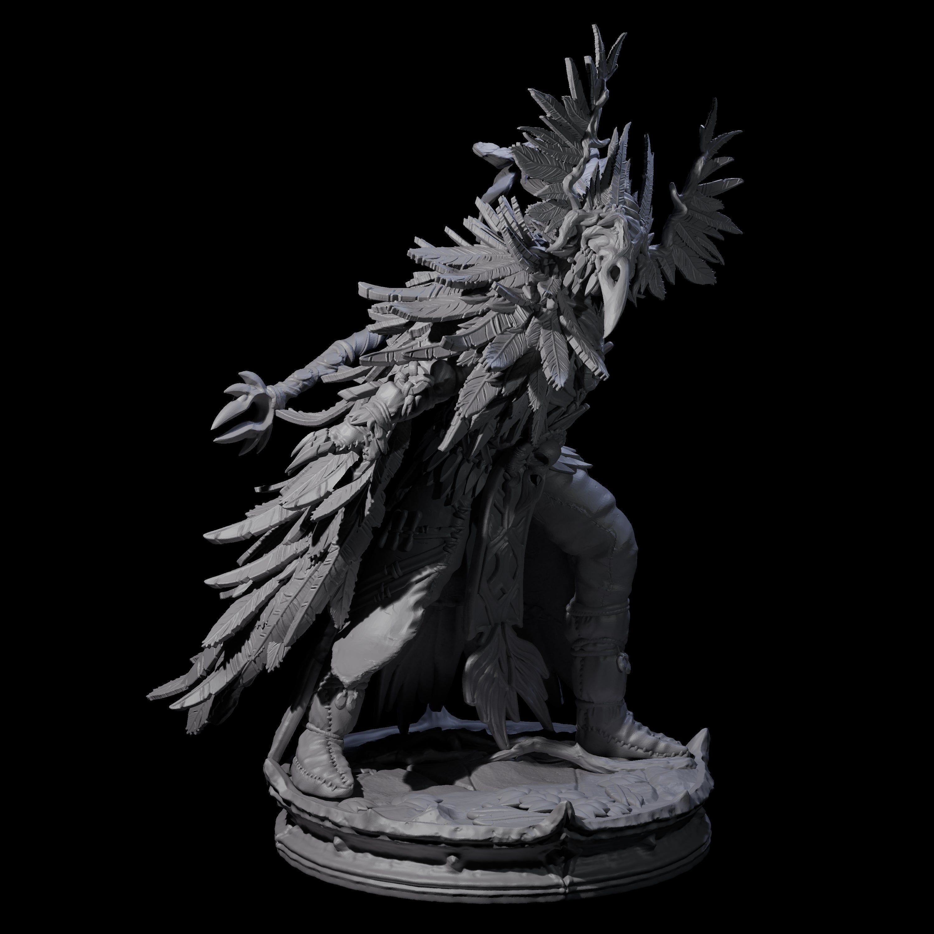 Four Ancient Dark Elf Druids of the Underdark Miniature for Dungeons and Dragons, Pathfinder or other TTRPGs