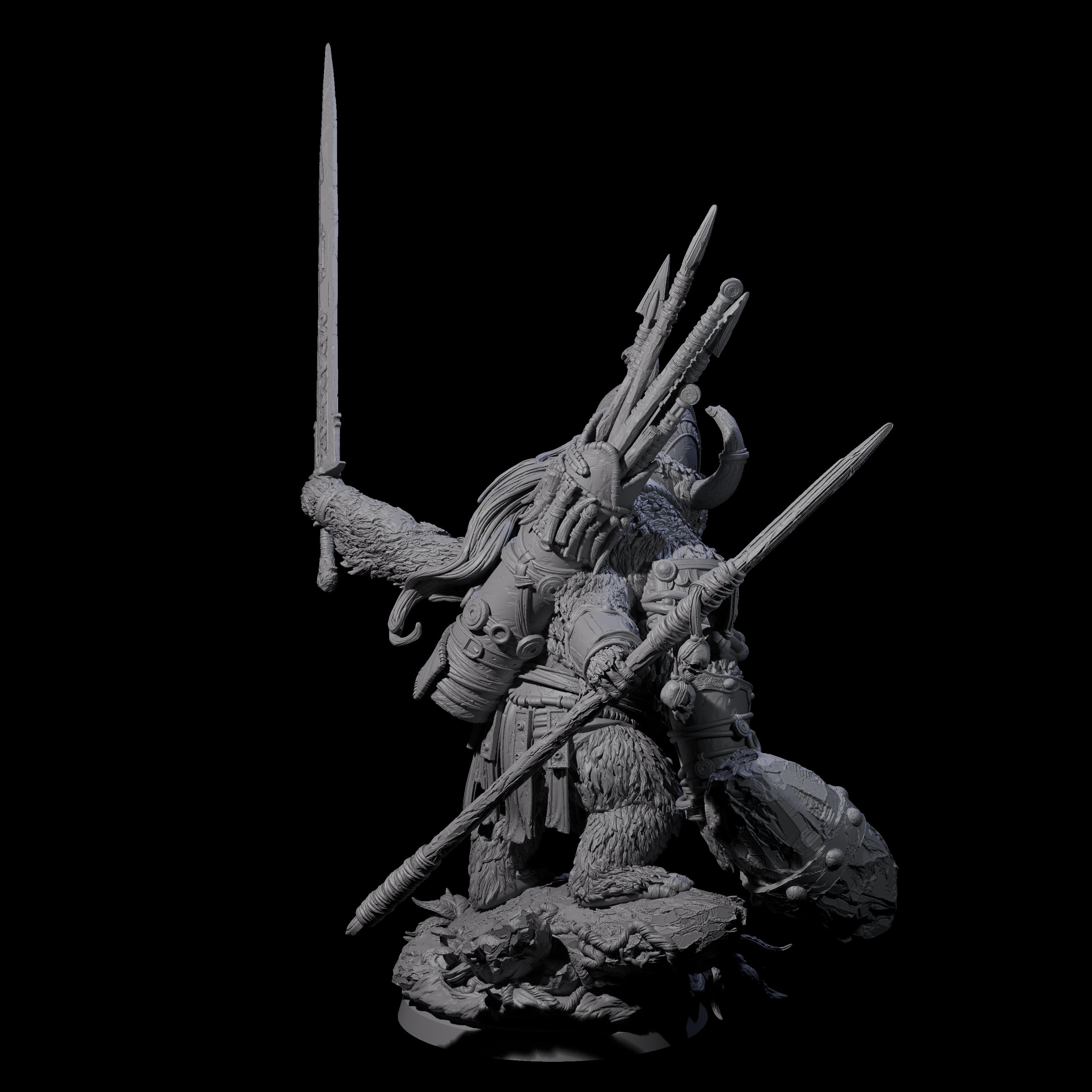 Four Armed Giant Ape Miniature for Dungeons and Dragons, Pathfinder or other TTRPGs