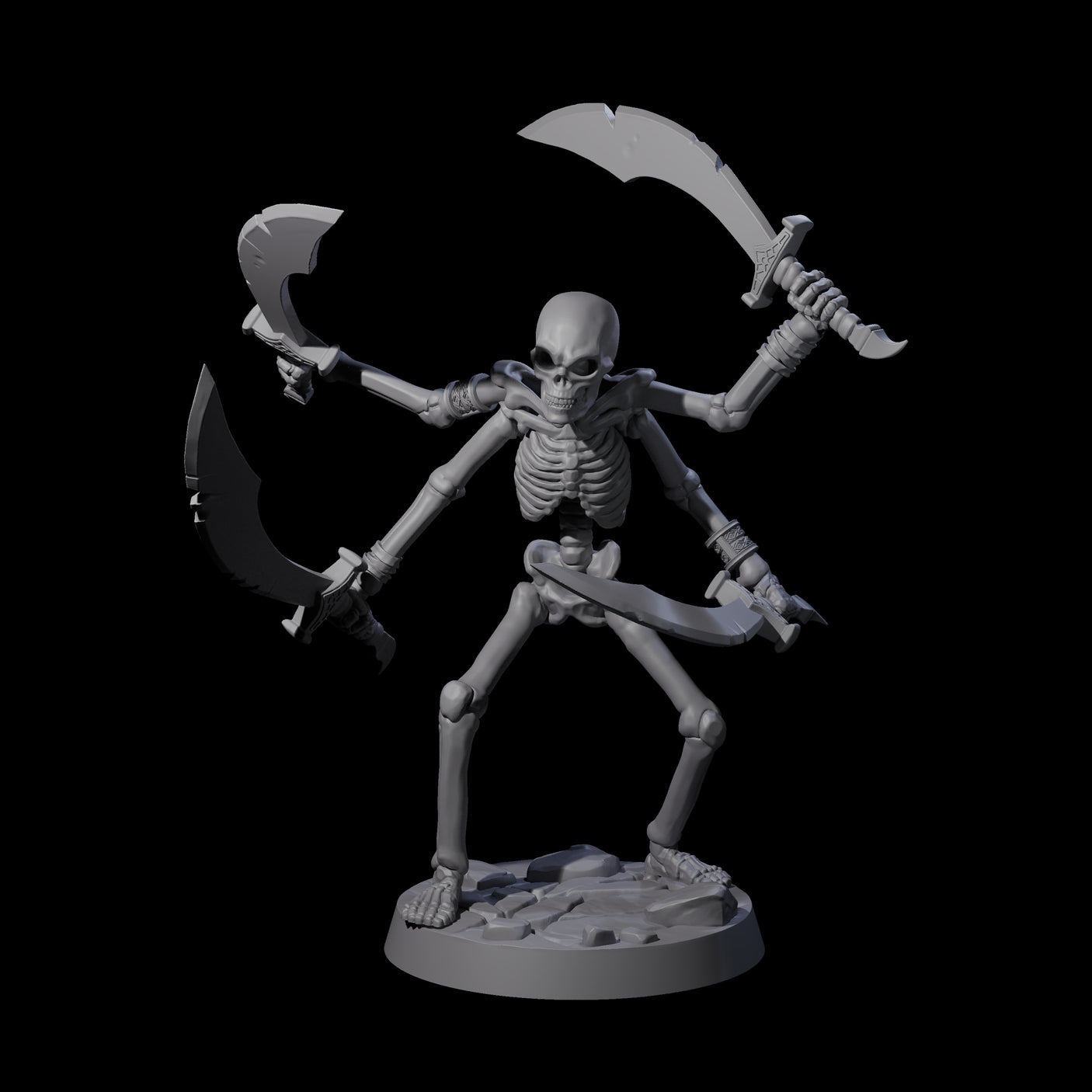 Four Armed Tomb Guardian Miniature for Dungeons and Dragons, Pathfinder or other TTRPGs