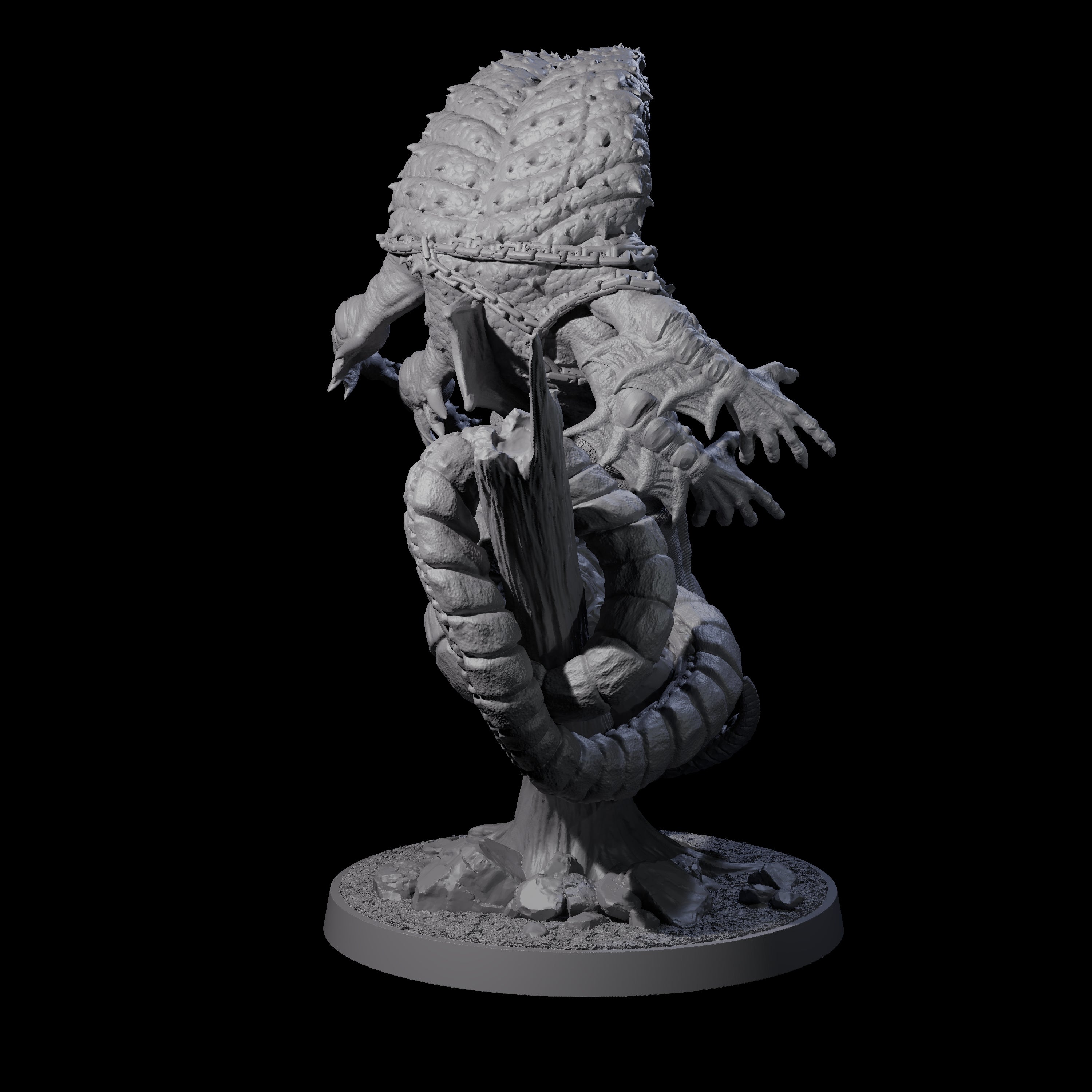 Four Armed Yuan-ti Abomination Miniature for Dungeons and Dragons, Pathfinder or other TTRPGs