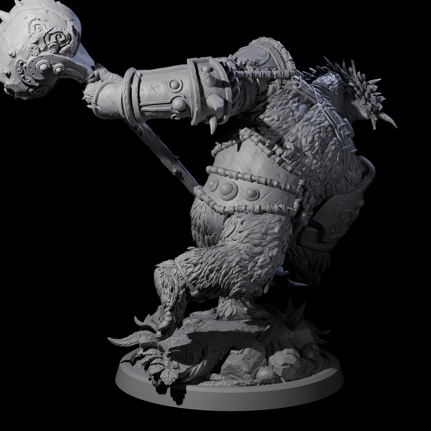 Four Armoured Giant Orangutans Miniature for Dungeons and Dragons, Pathfinder or other TTRPGs