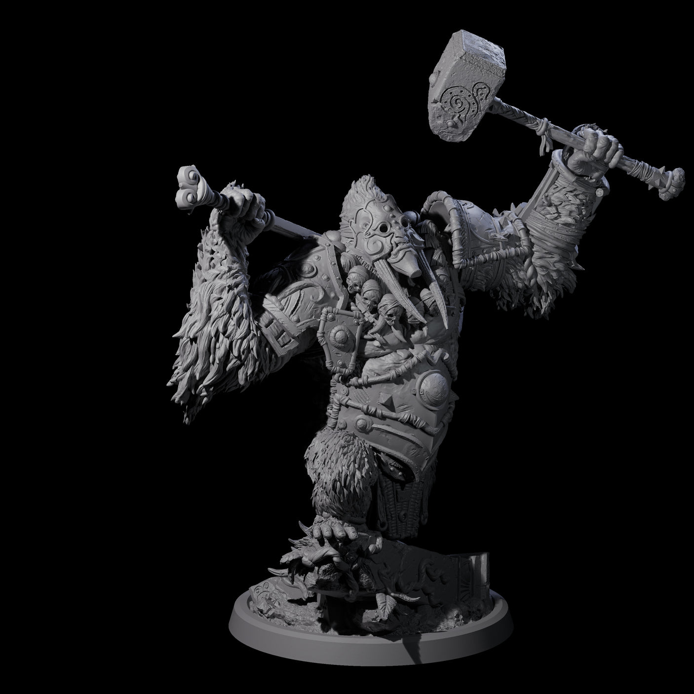Four Armoured Giant Orangutans Miniature for Dungeons and Dragons, Pathfinder or other TTRPGs