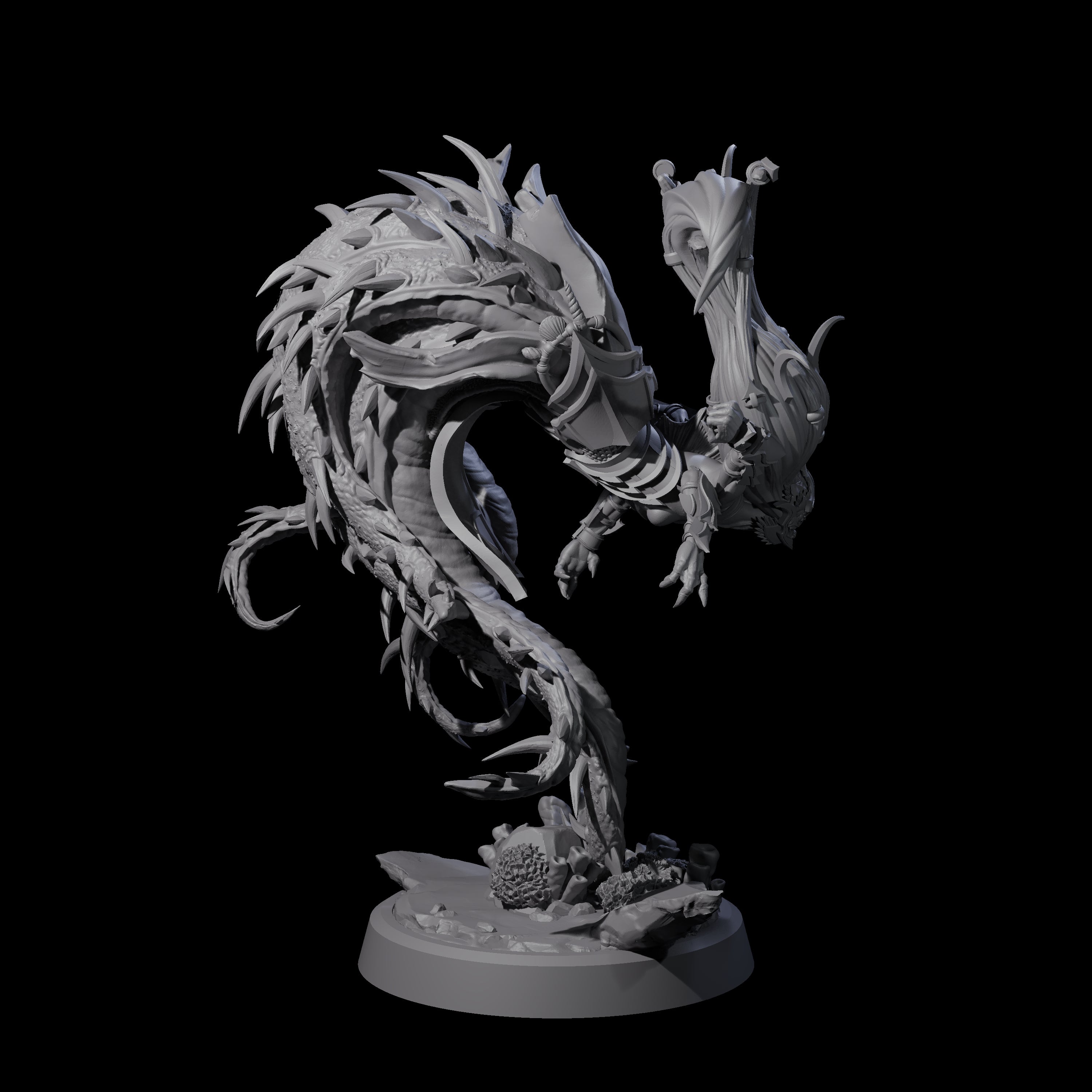 Four Attacking Deepsea Lamias Miniature for Dungeons and Dragons, Pathfinder or other TTRPGs