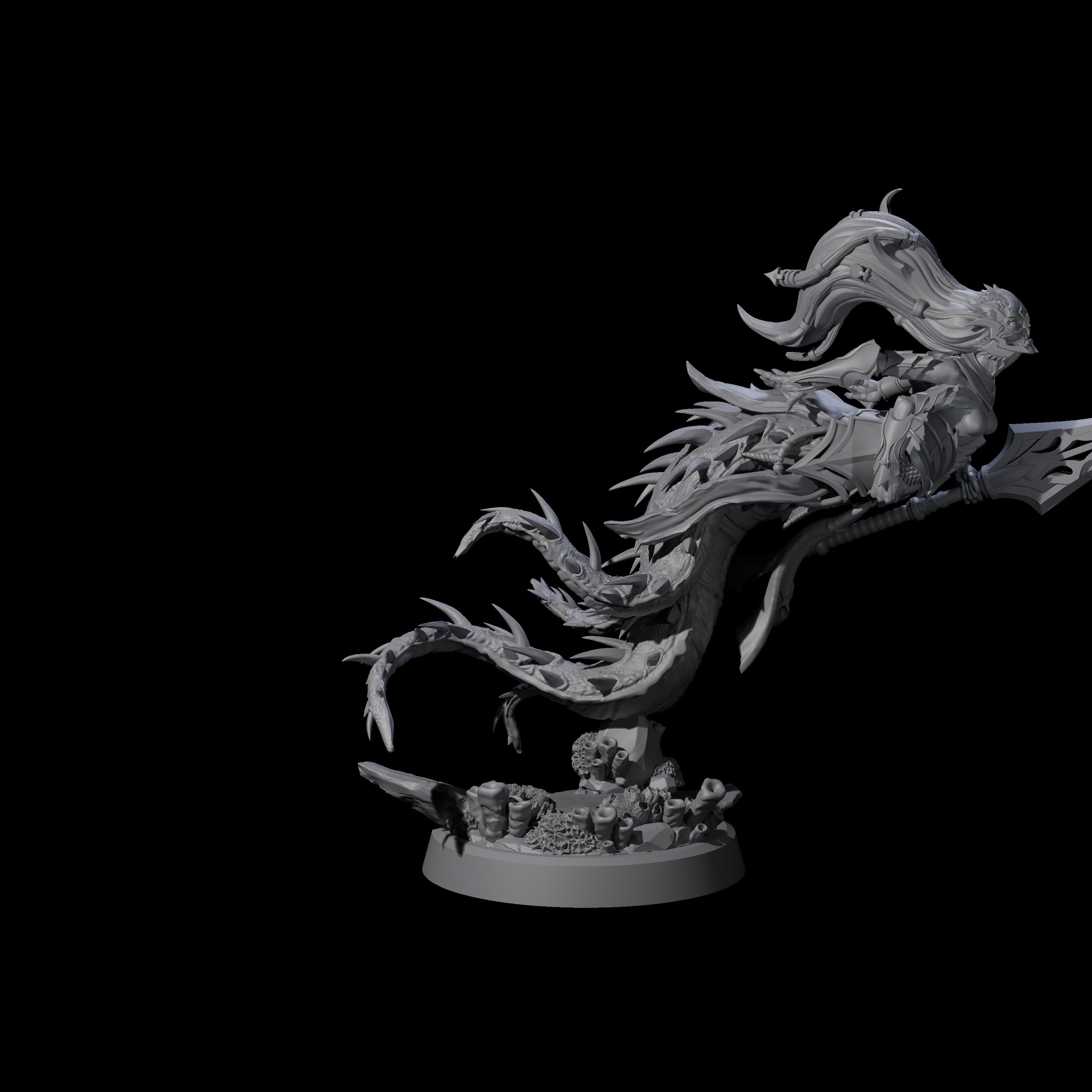 Four Attacking Deepsea Lamias Miniature for Dungeons and Dragons, Pathfinder or other TTRPGs