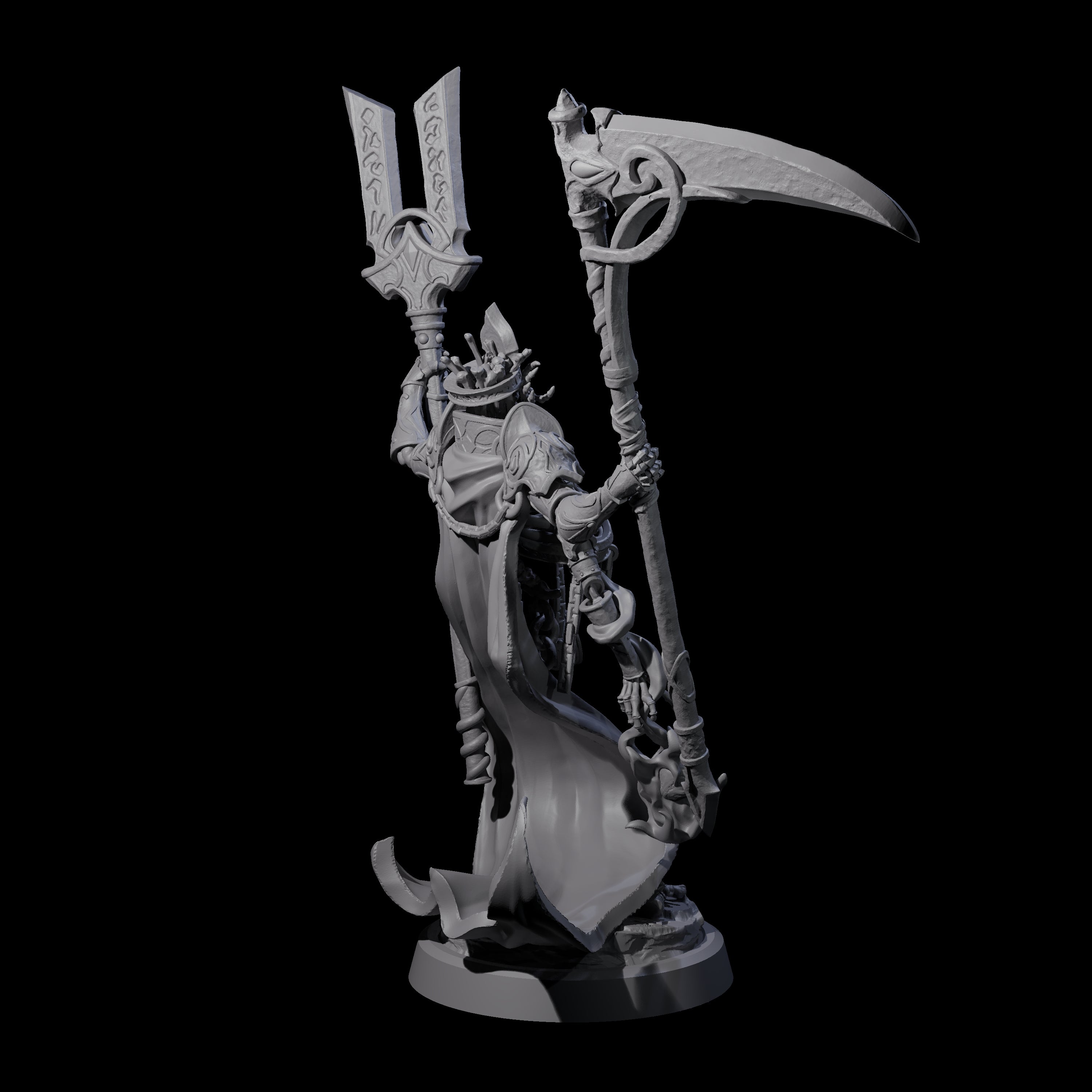 Four Attendant Ossuary Theurges Miniature for Dungeons and Dragons, Pathfinder or other TTRPGs