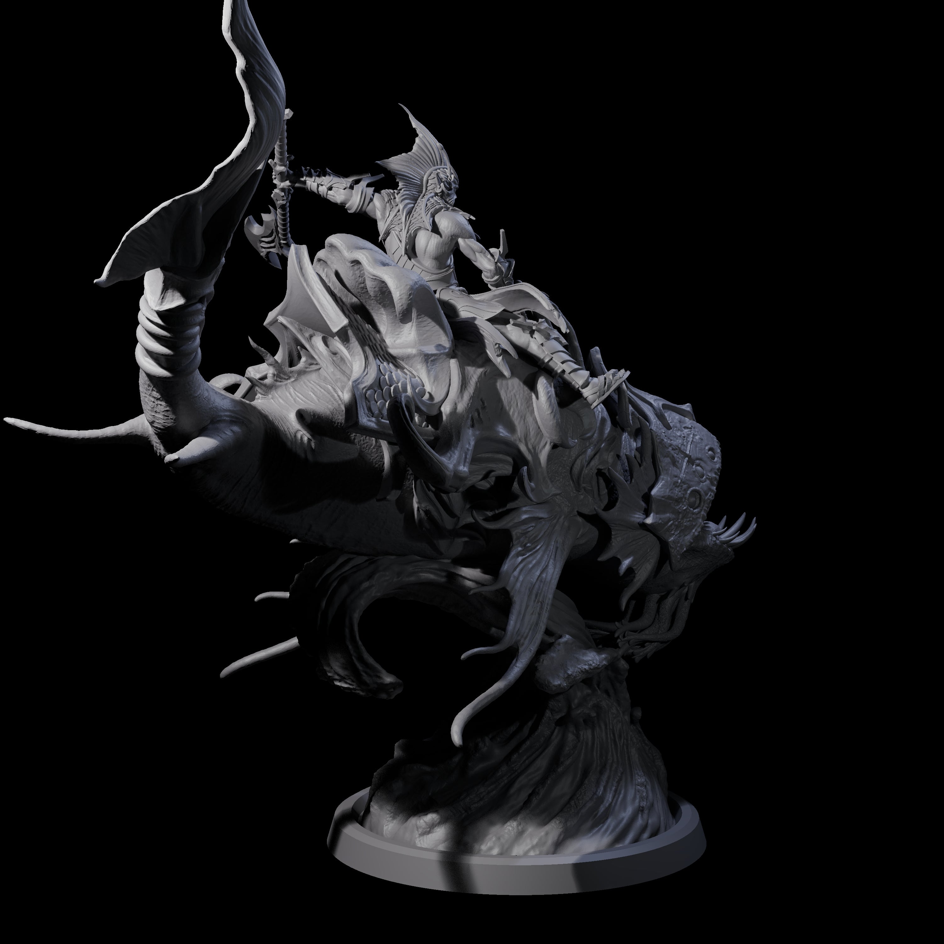 Four Balancing Myrmidons on Lanternfish Miniature for Dungeons and Dragons, Pathfinder or other TTRPGs