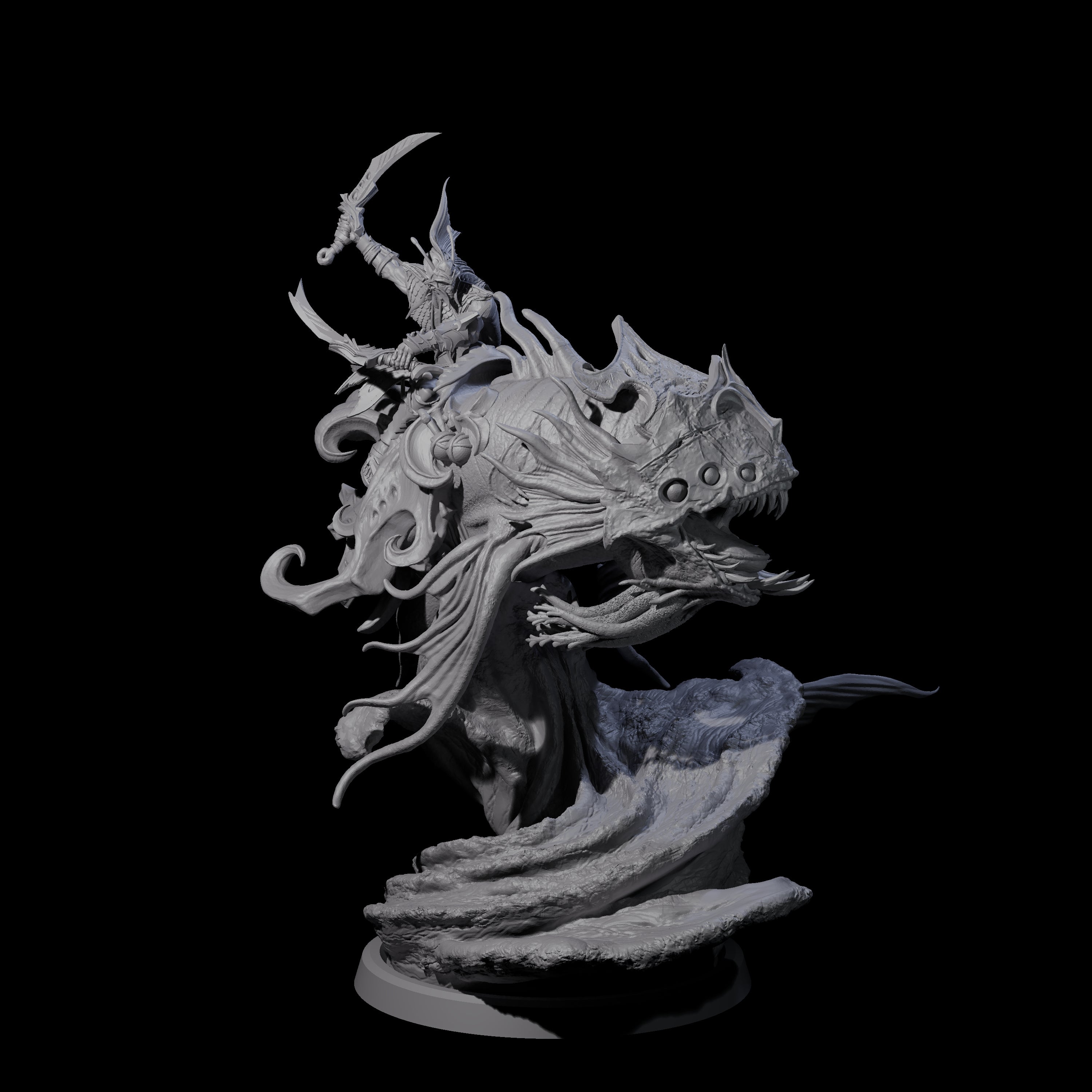 Four Balancing Myrmidons on Lanternfish Miniature for Dungeons and Dragons, Pathfinder or other TTRPGs