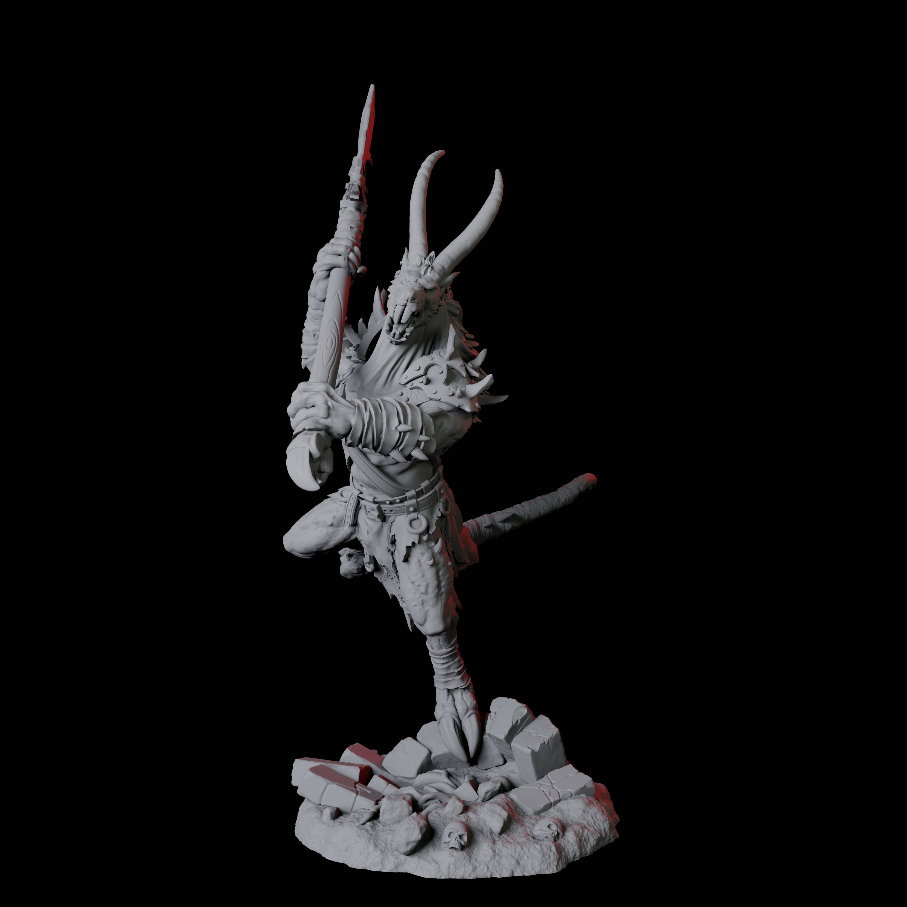 Four Blackfang Mutant Ratfolk Miniature for Dungeons and Dragons, Pathfinder or other TTRPGs