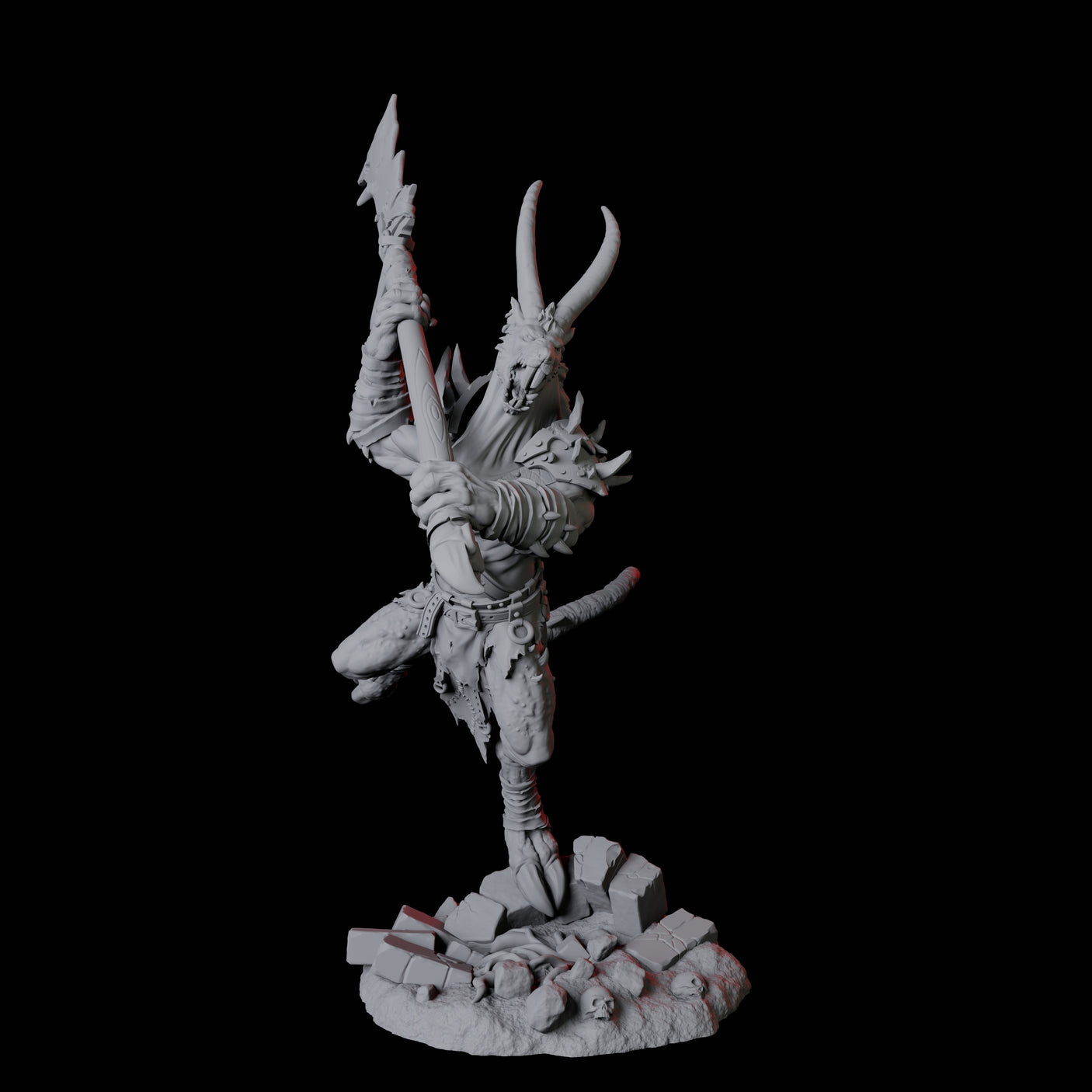 Four Blackfang Mutant Ratfolk Miniature for Dungeons and Dragons, Pathfinder or other TTRPGs
