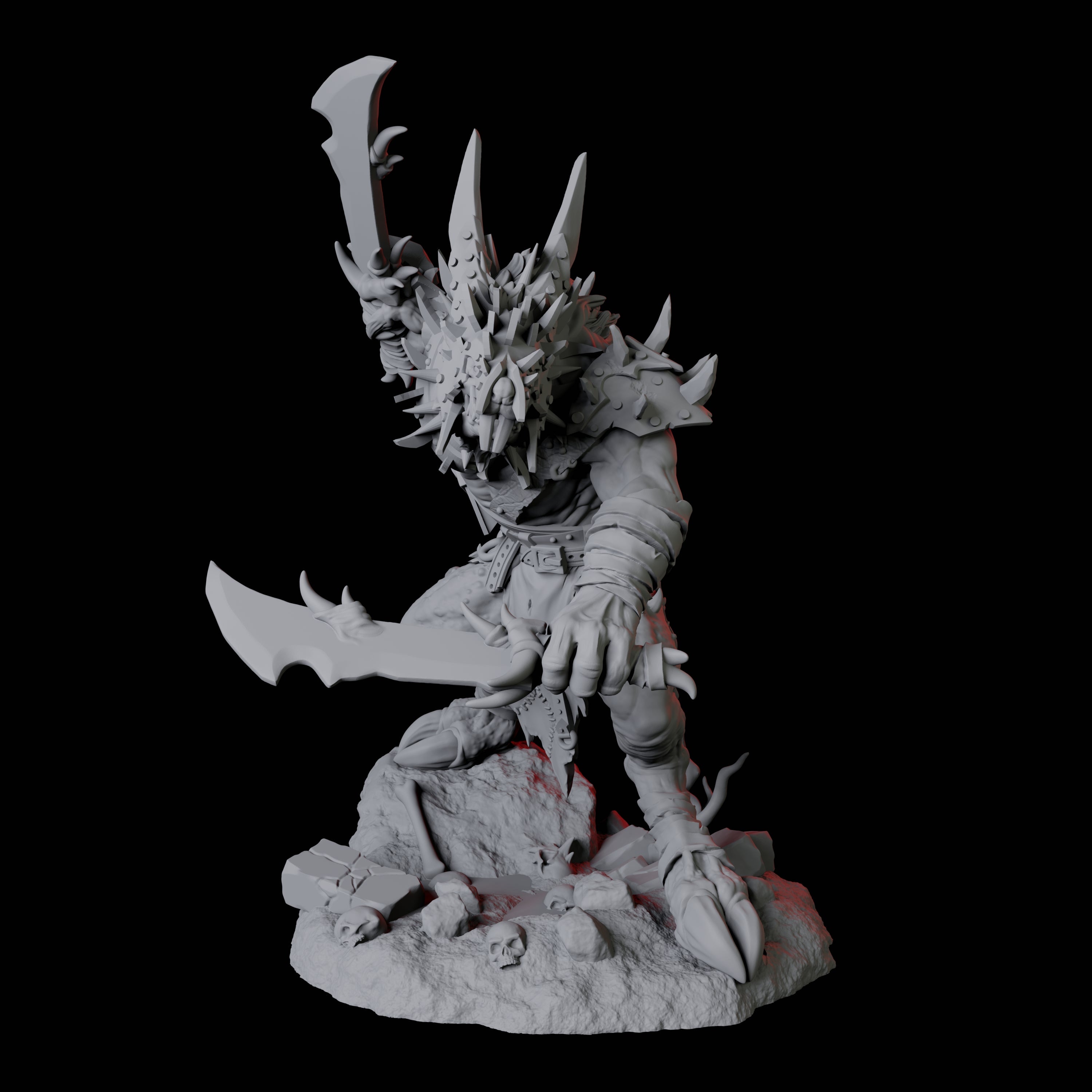 Four Blackfang Mutant Ratfolk Miniature for Dungeons and Dragons, Pathfinder or other TTRPGs