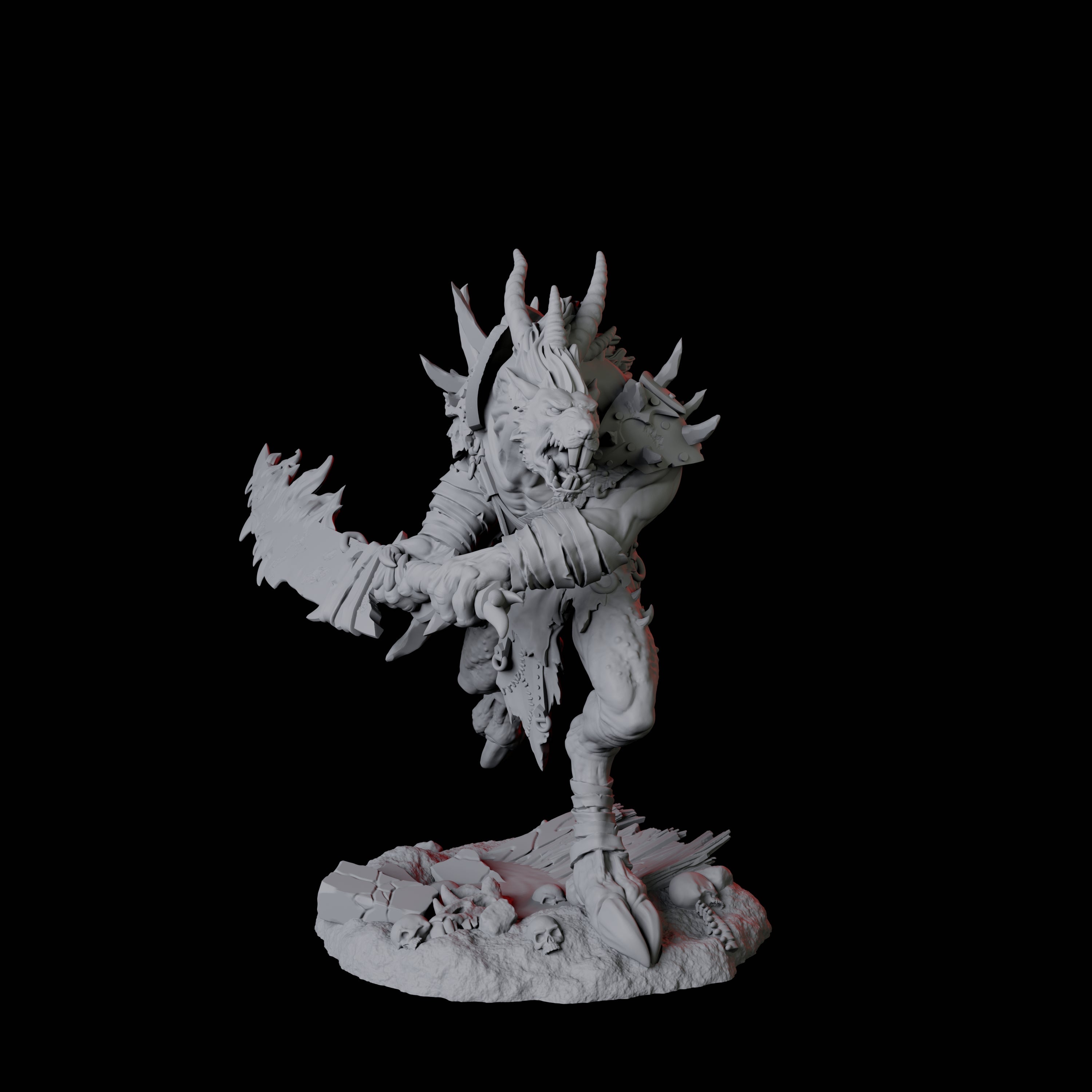 Four Blackfang Mutant Ratfolk Miniature for Dungeons and Dragons, Pathfinder or other TTRPGs