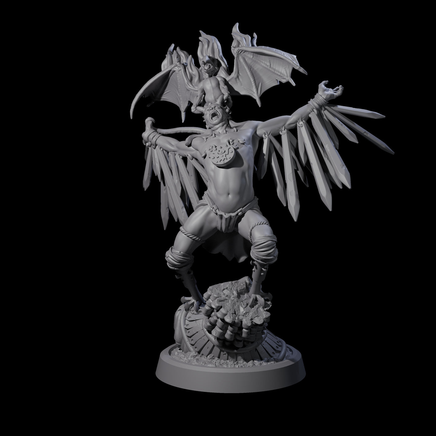 Four Blasphemous Human Cultists Miniature for Dungeons and Dragons, Pathfinder or other TTRPGs