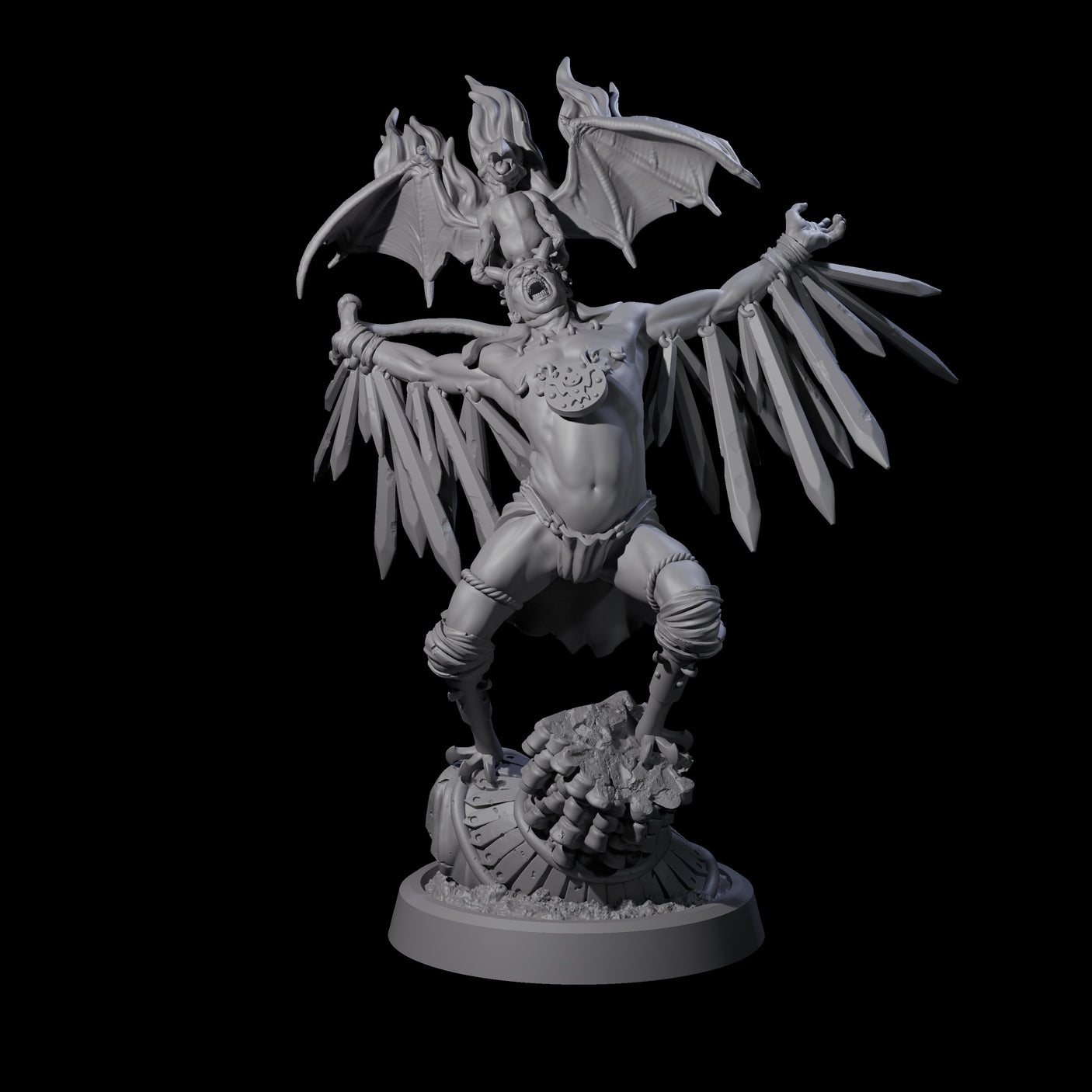 Four Blasphemous Human Cultists Miniature for Dungeons and Dragons, Pathfinder or other TTRPGs