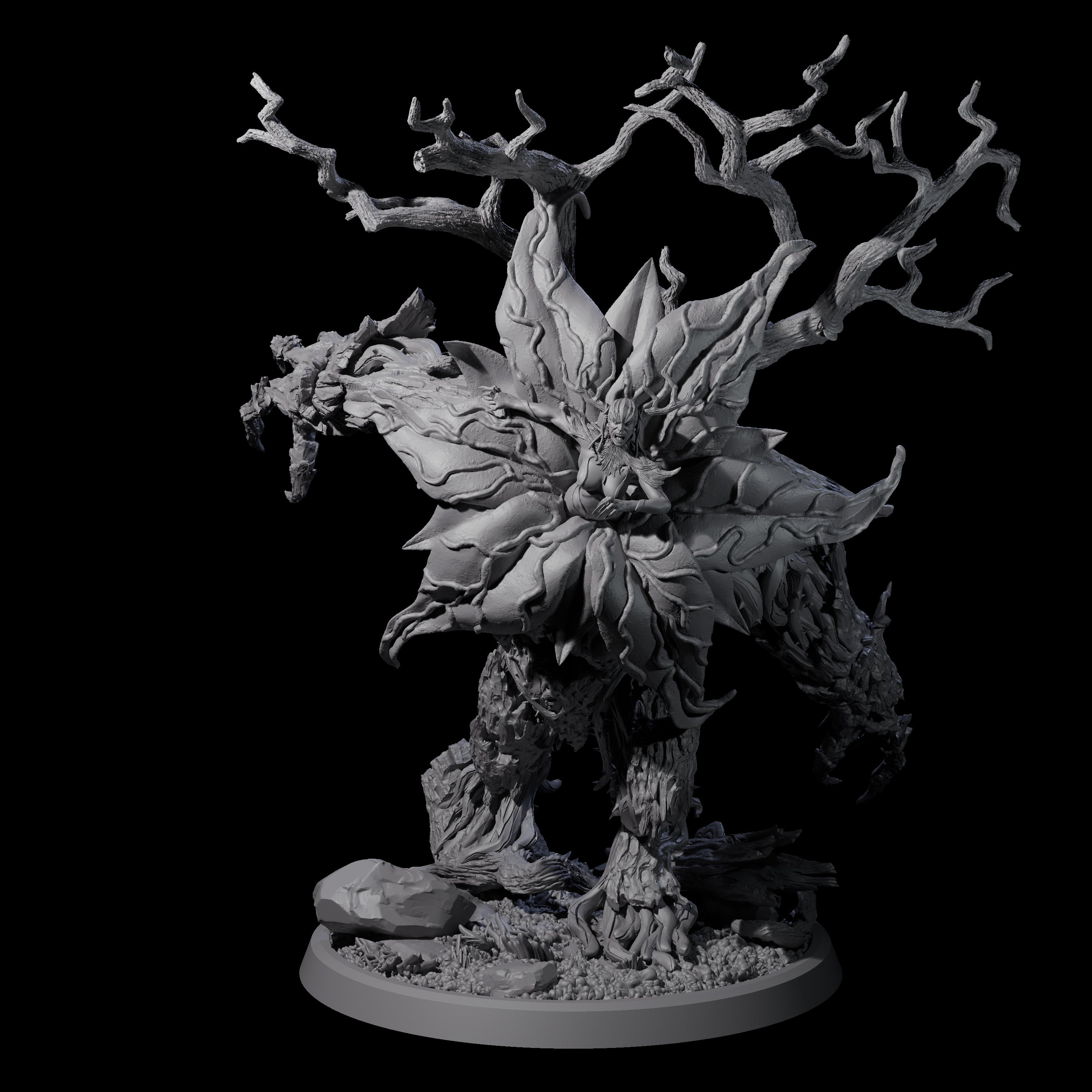 Four Blooming Bodythief Blossoms Miniature for Dungeons and Dragons, Pathfinder or other TTRPGs